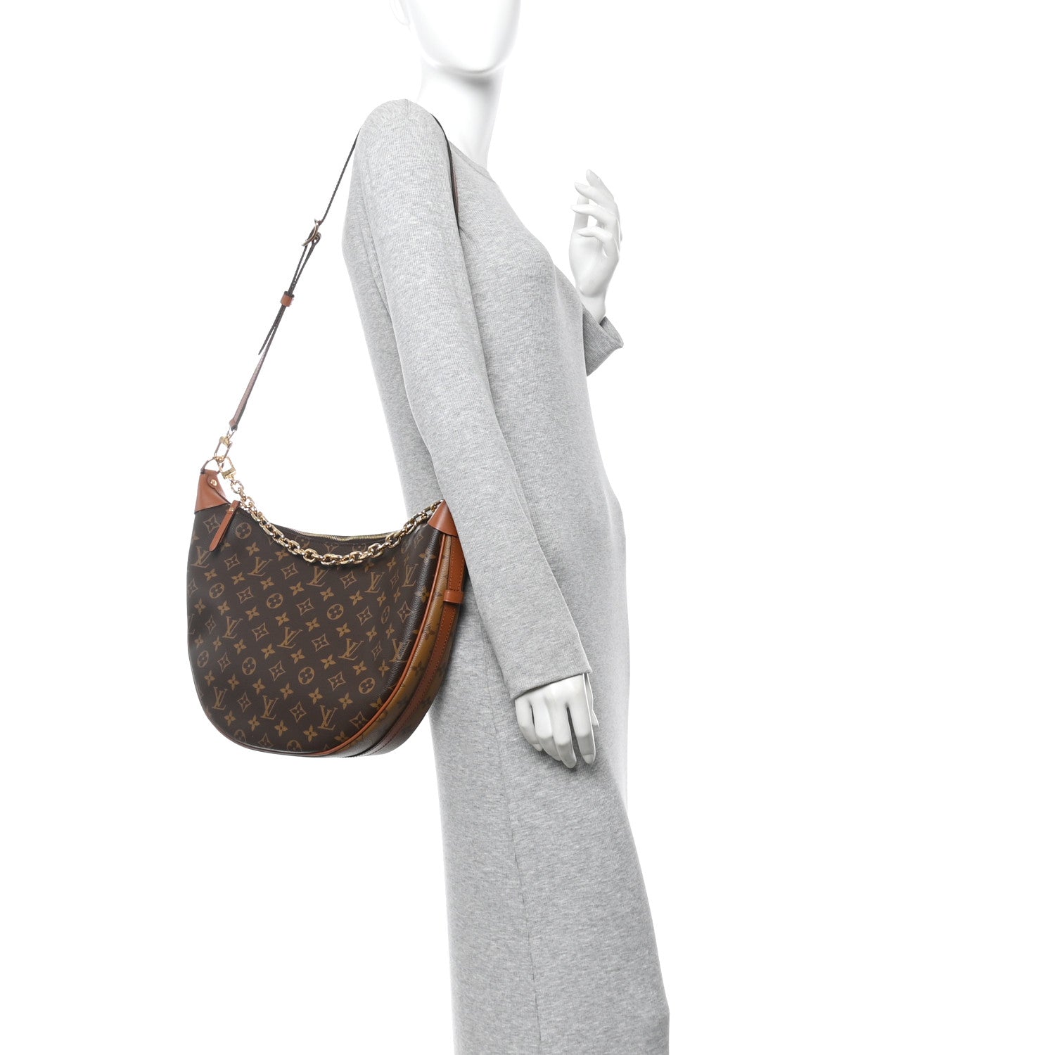 Reverse Monogram Loop Hobo