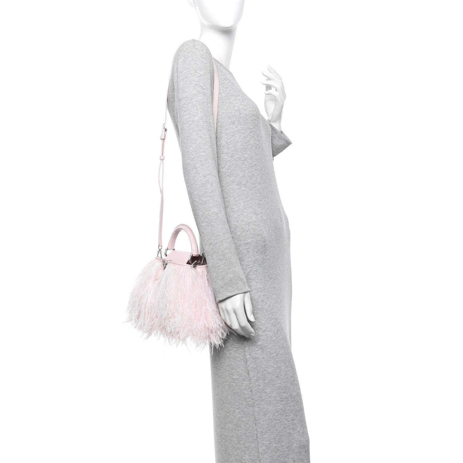 Ostrich Feather Capucines Mini Pink