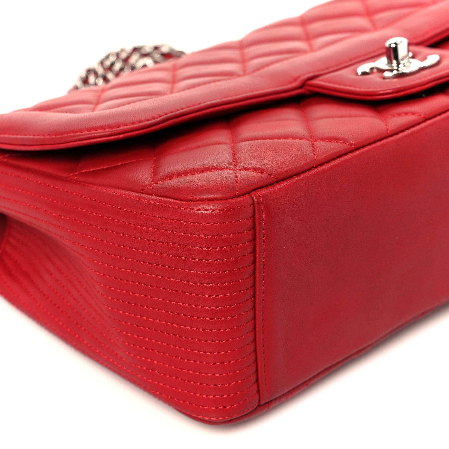 Lambskin Medium Coco Rider Flap Red