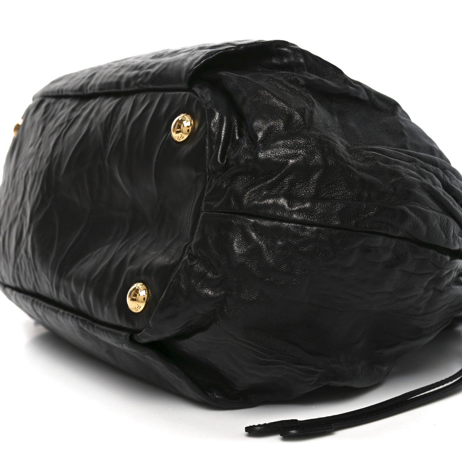Nappa Antique Drawstring Tote Black