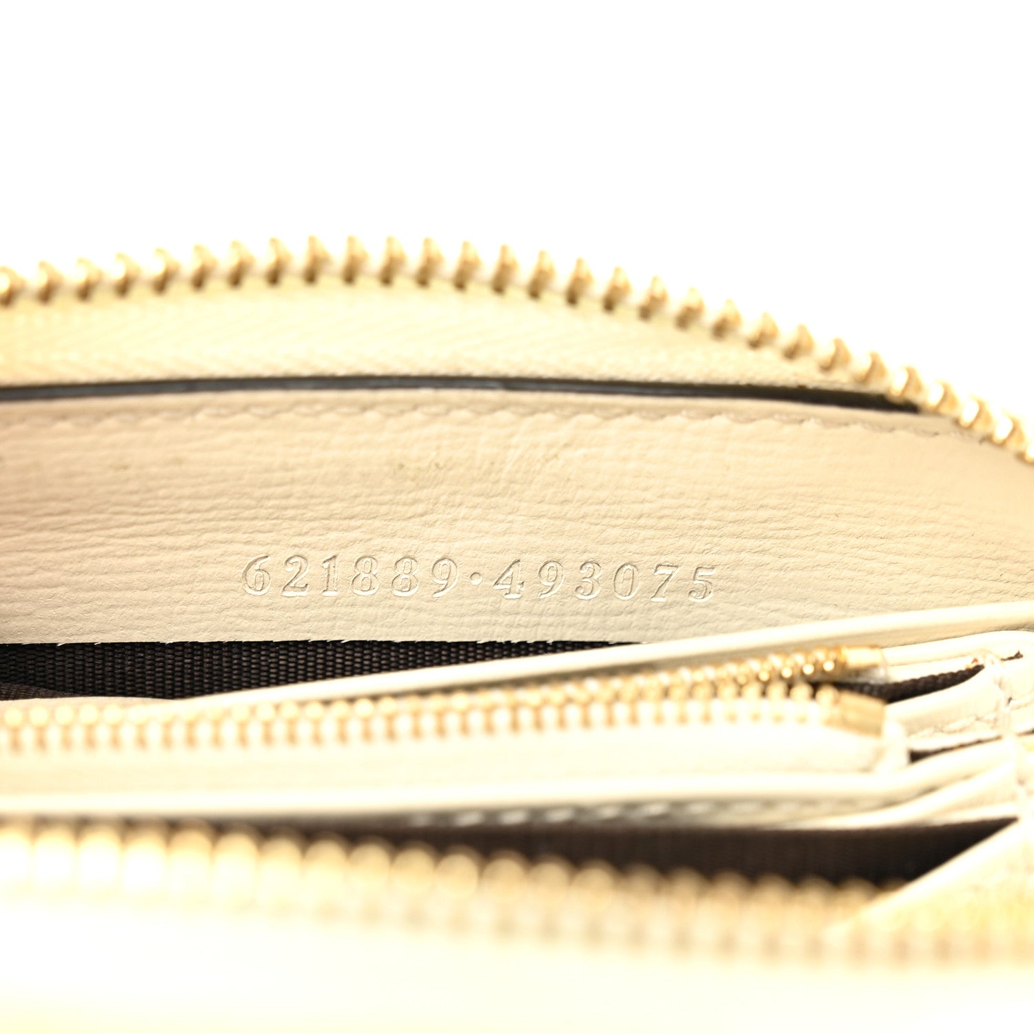 GG Supreme Monogram Azalea Calfskin Horsebit 1955 Zip Around Wallet Beige Ebony Mystic White