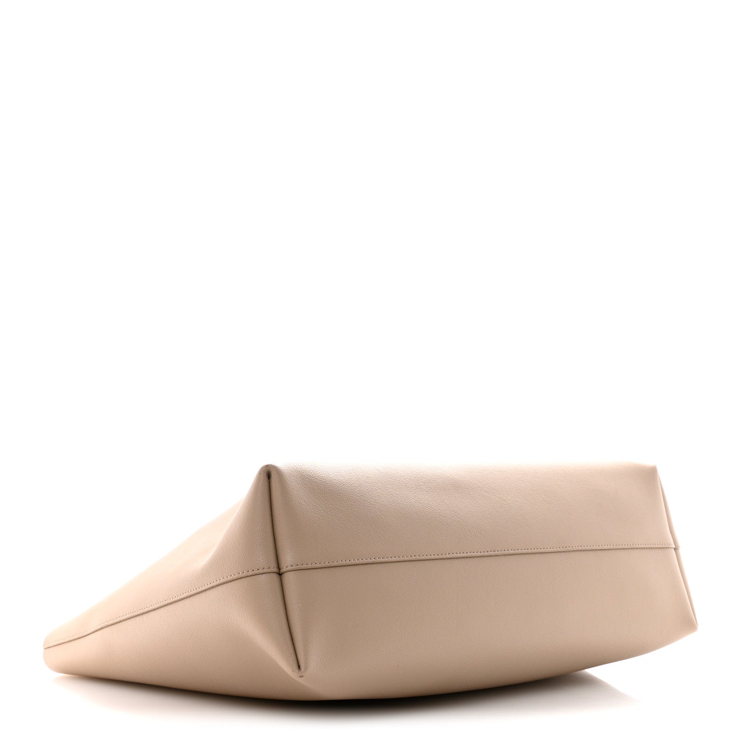 Calfskin Large Shopping Tote Dark Beige
