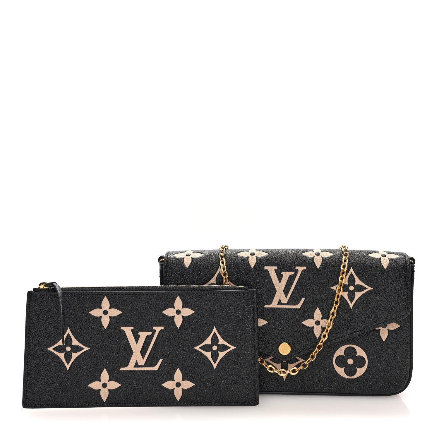 Empreinte Monogram Giant Felicie Pochette Black Beige
