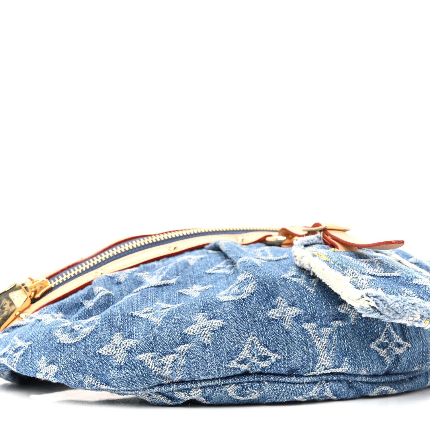 Monogram Denim High Rise Bumbag Blue