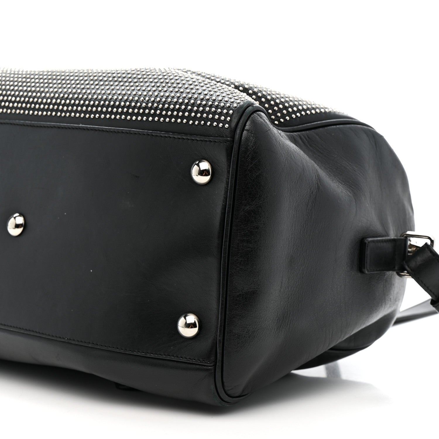 Calfskin Studded Classic Duffle 6 Black