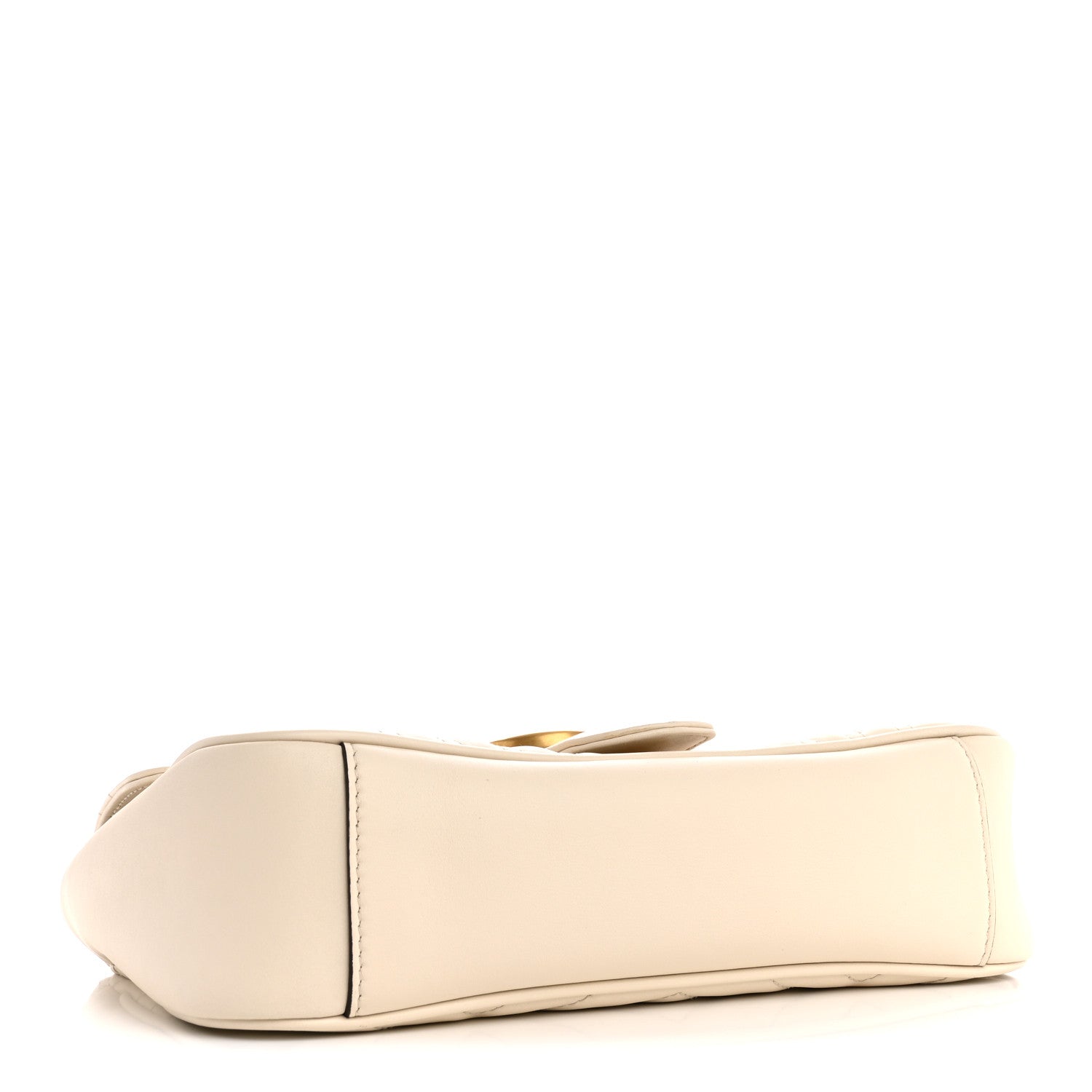 Calfskin Matelasse Small GG Marmont Shoulder Bag White