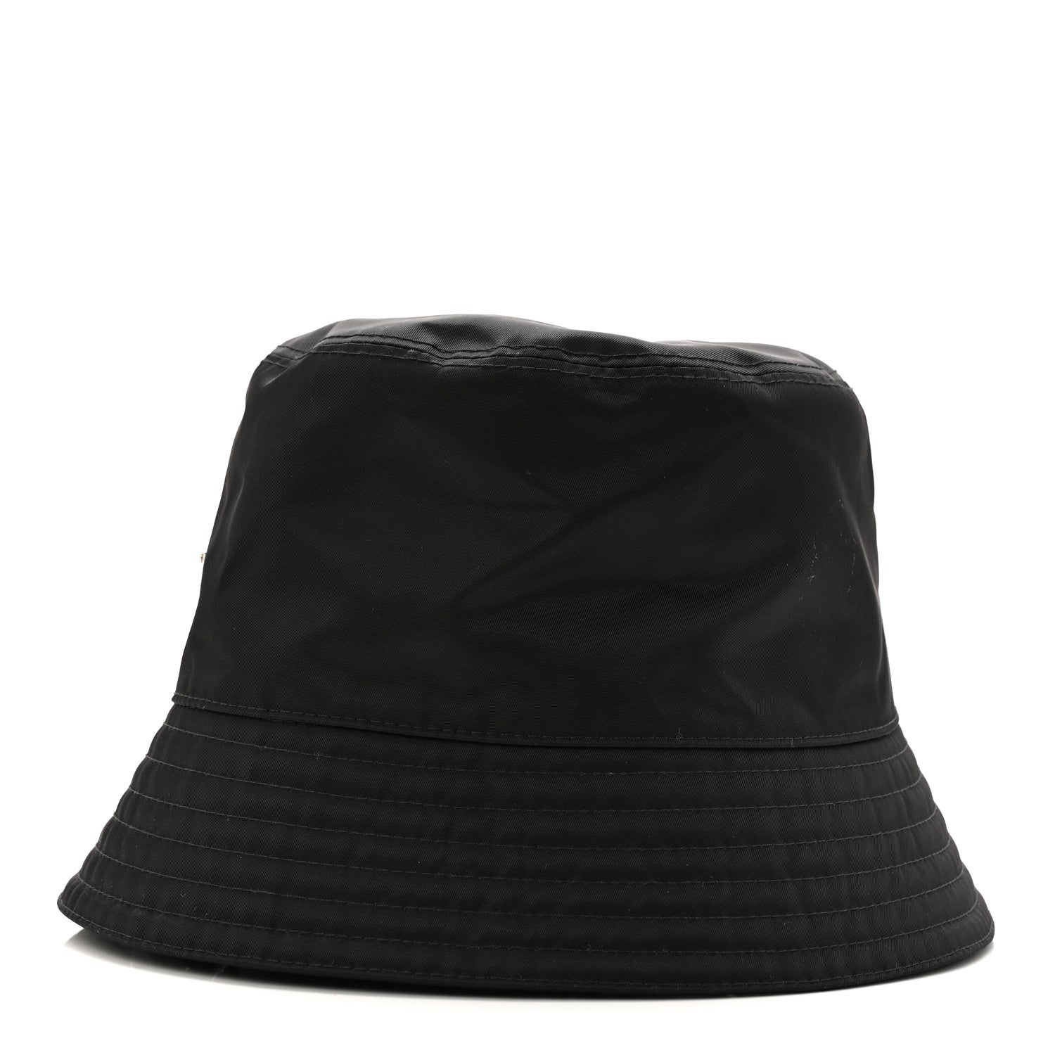 Re-Nylon Metal Triangle Logo Womens Bucket Hat M Black