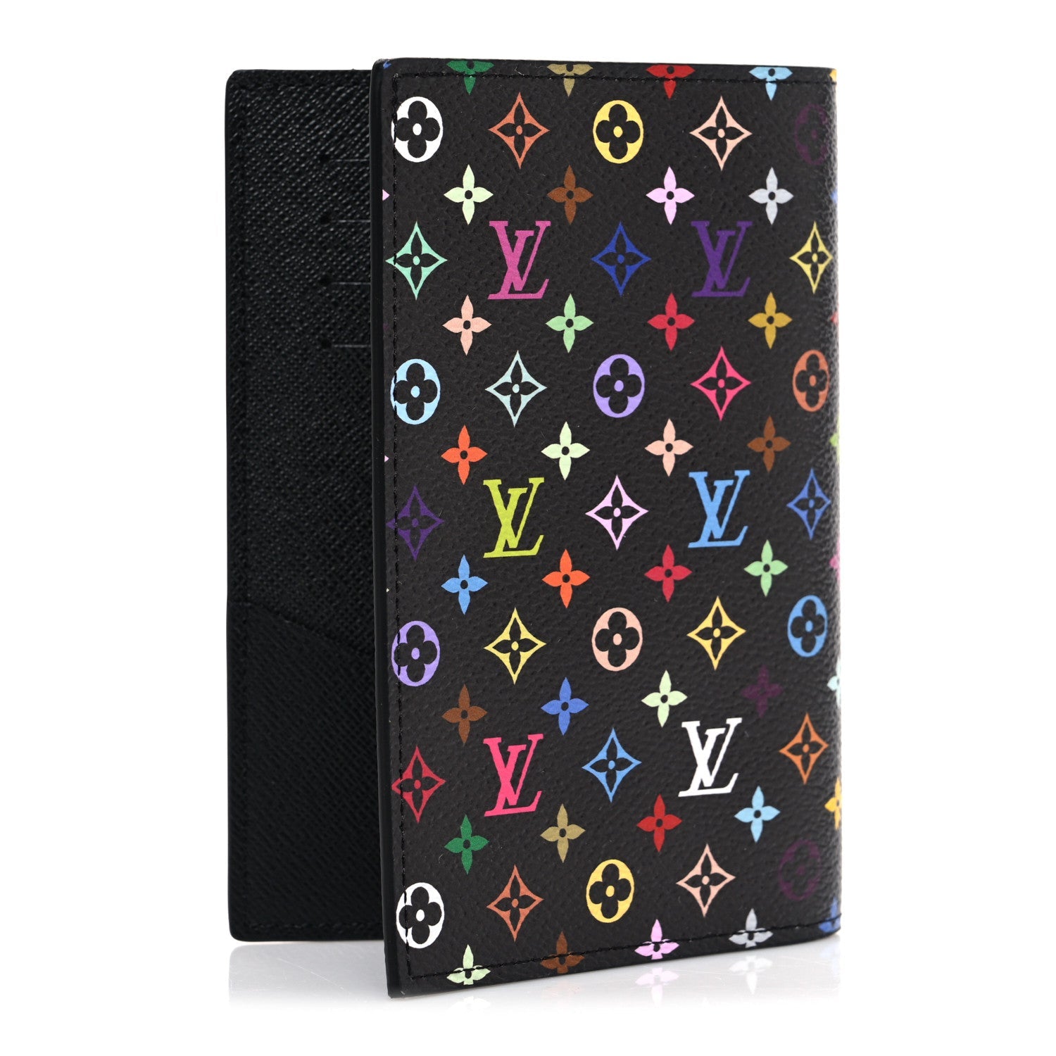 LV X TM Monogram Multicolor Passport Cover Black