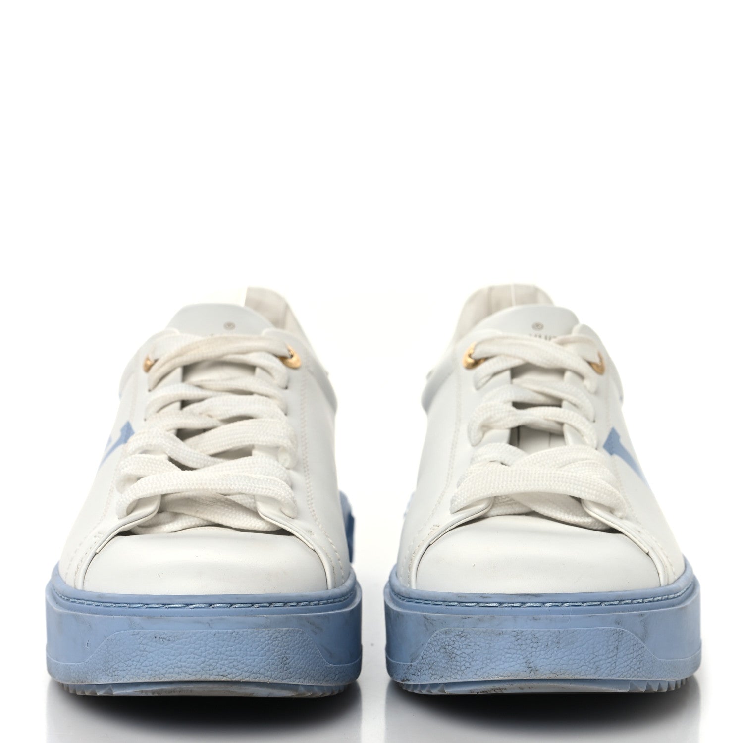 Calfskin Time Out LV Sneakers 40 Blue