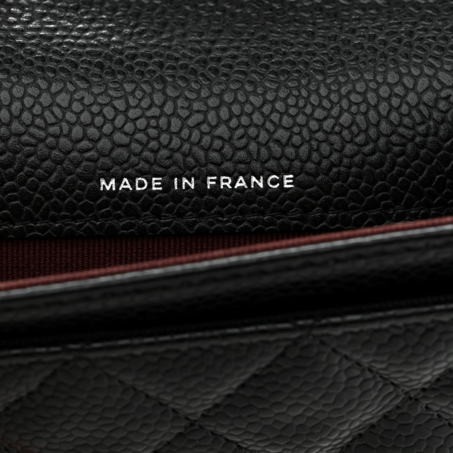 Caviar Quilted Flap Card Holder Wallet Black