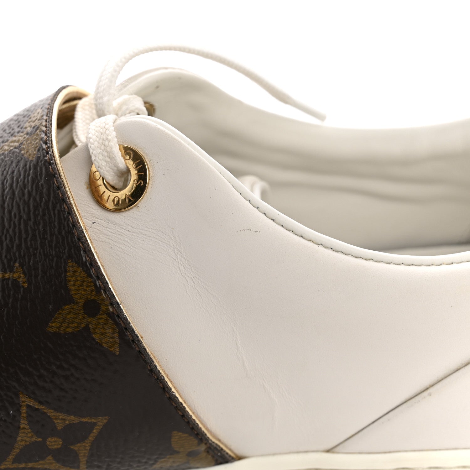 Calfskin Monogram Frontrow Sneaker 36 White
