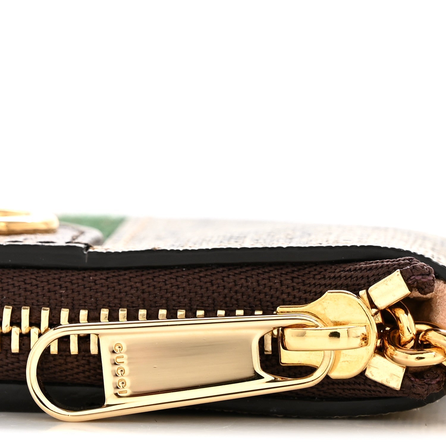 GG Supreme Monogram Web Ophidia Key Case Beige New Acero