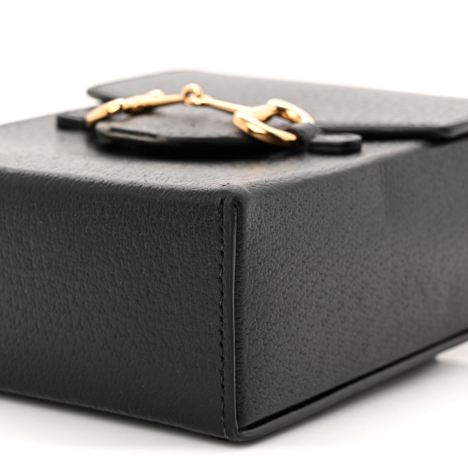 Dollar Calfskin Vertical Horsebit 1955 Crossbody Bag Black