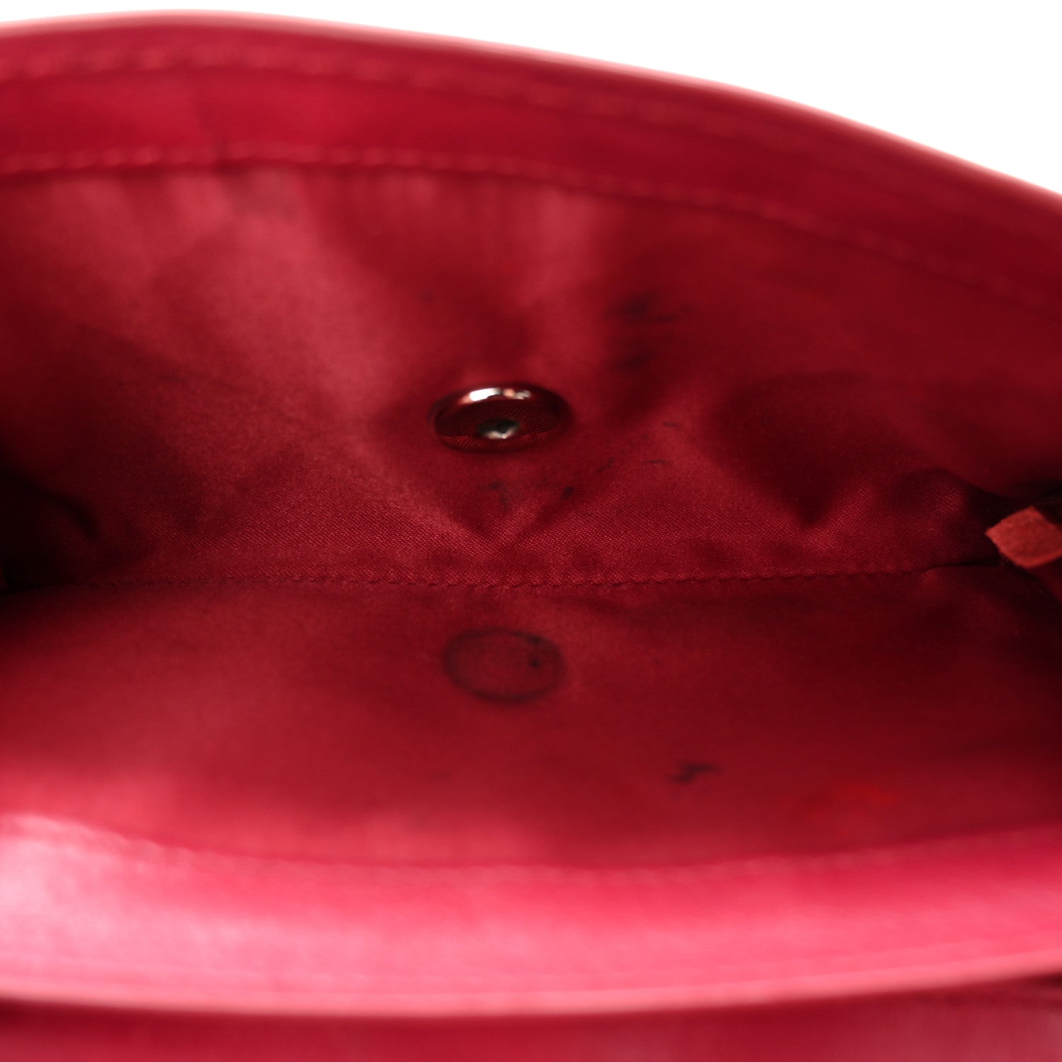 Calfskin Stitched Clutch Flap Red