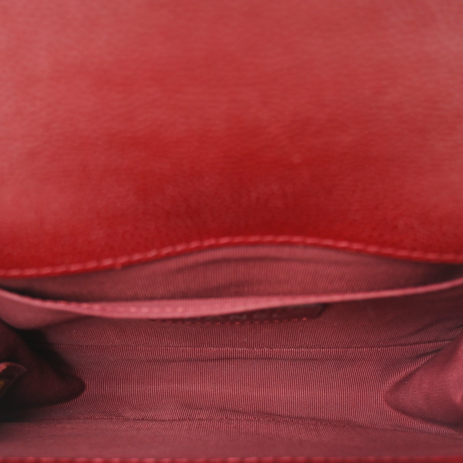 Caviar Quilted Small Boy Flap Dark Red