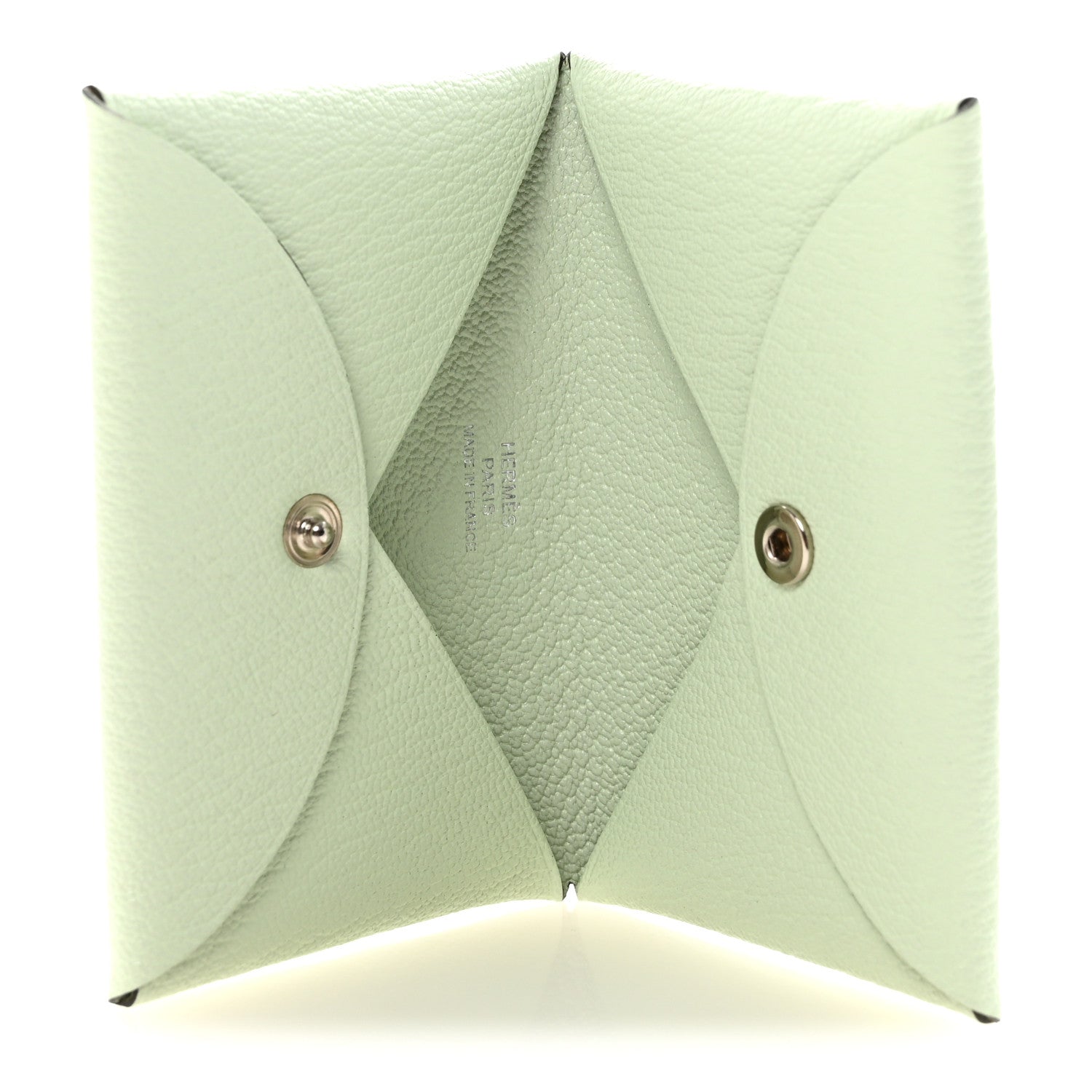 Chevre Mysore Calvi Card Case Vert Fizz