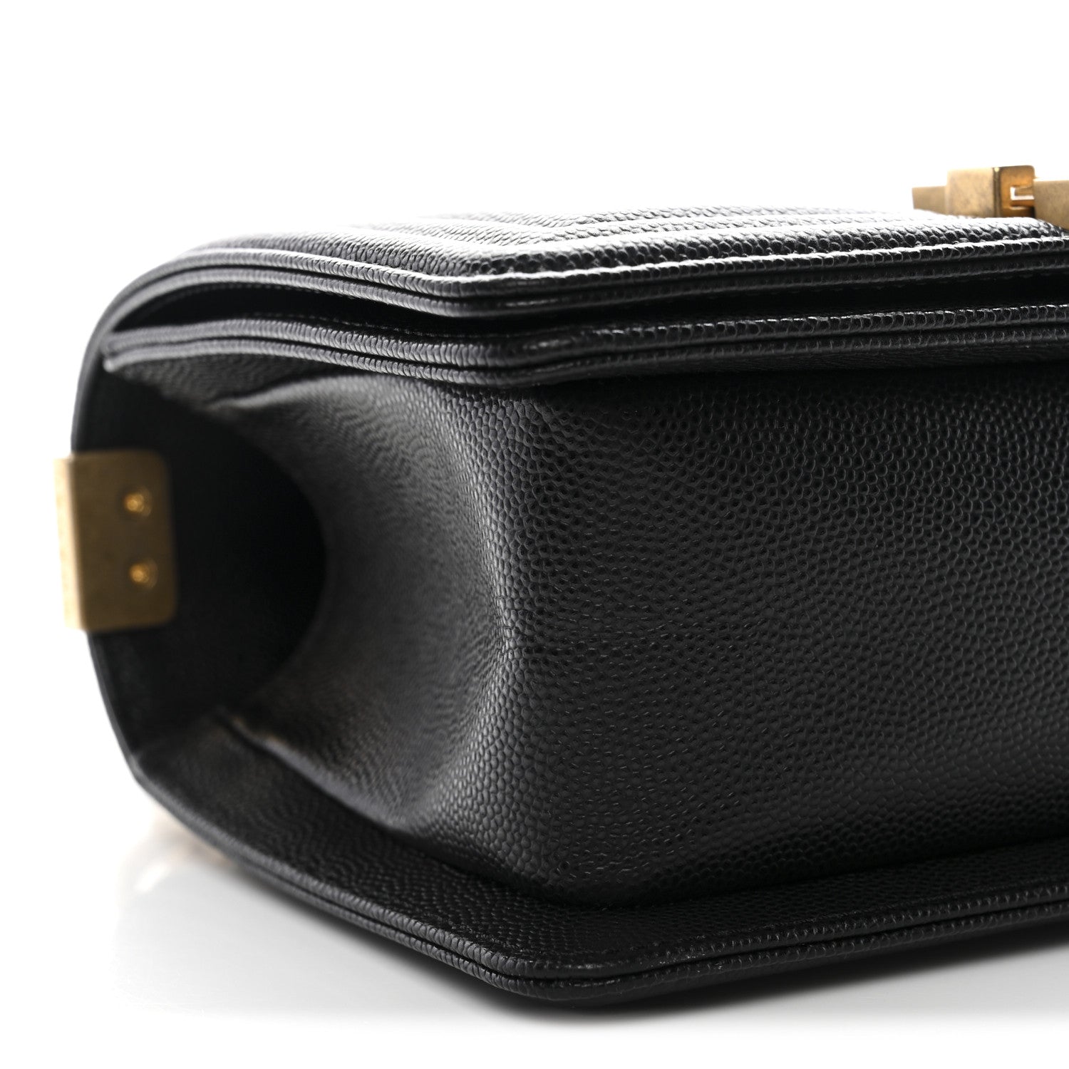 Caviar Quilted Small Boy Flap Black