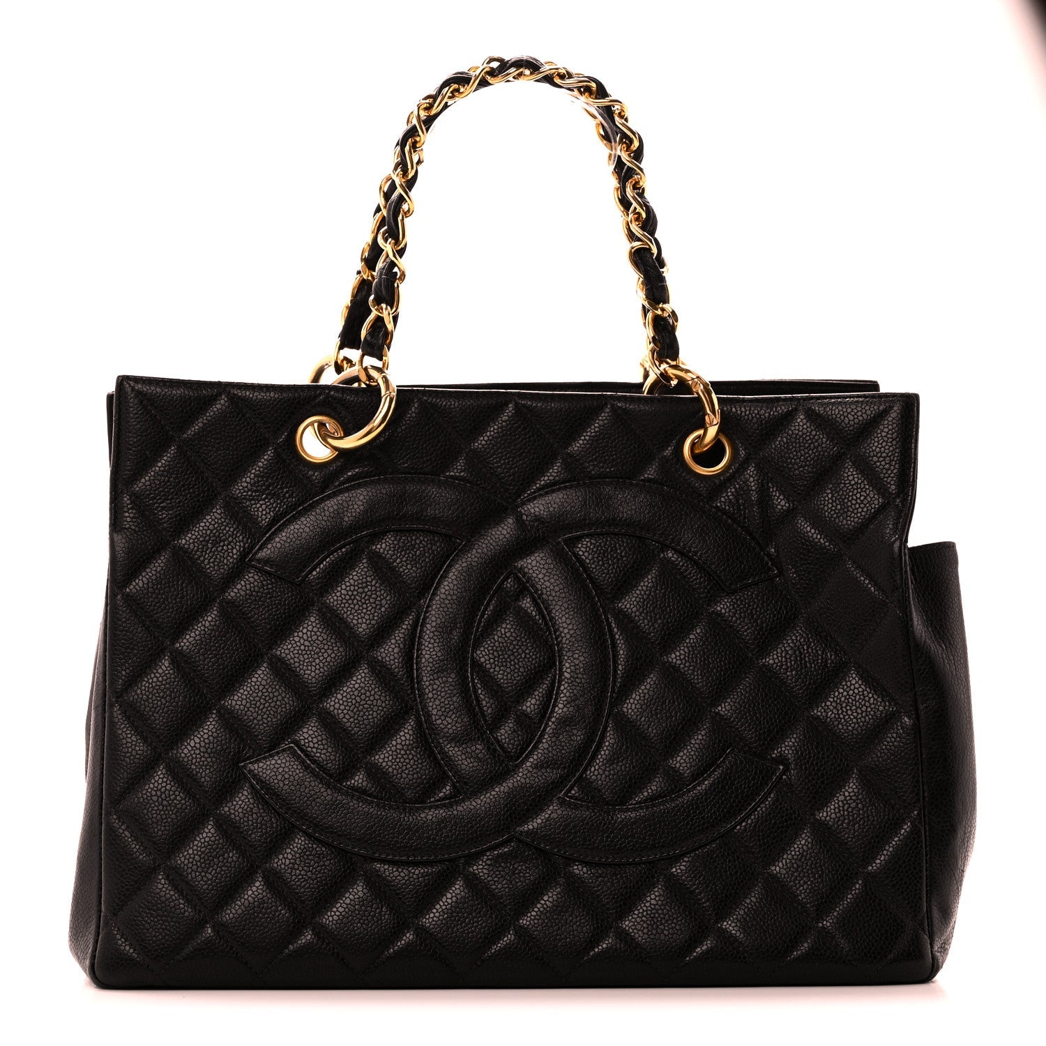 Caviar Quilted Grand Timeless Tote GTT Black