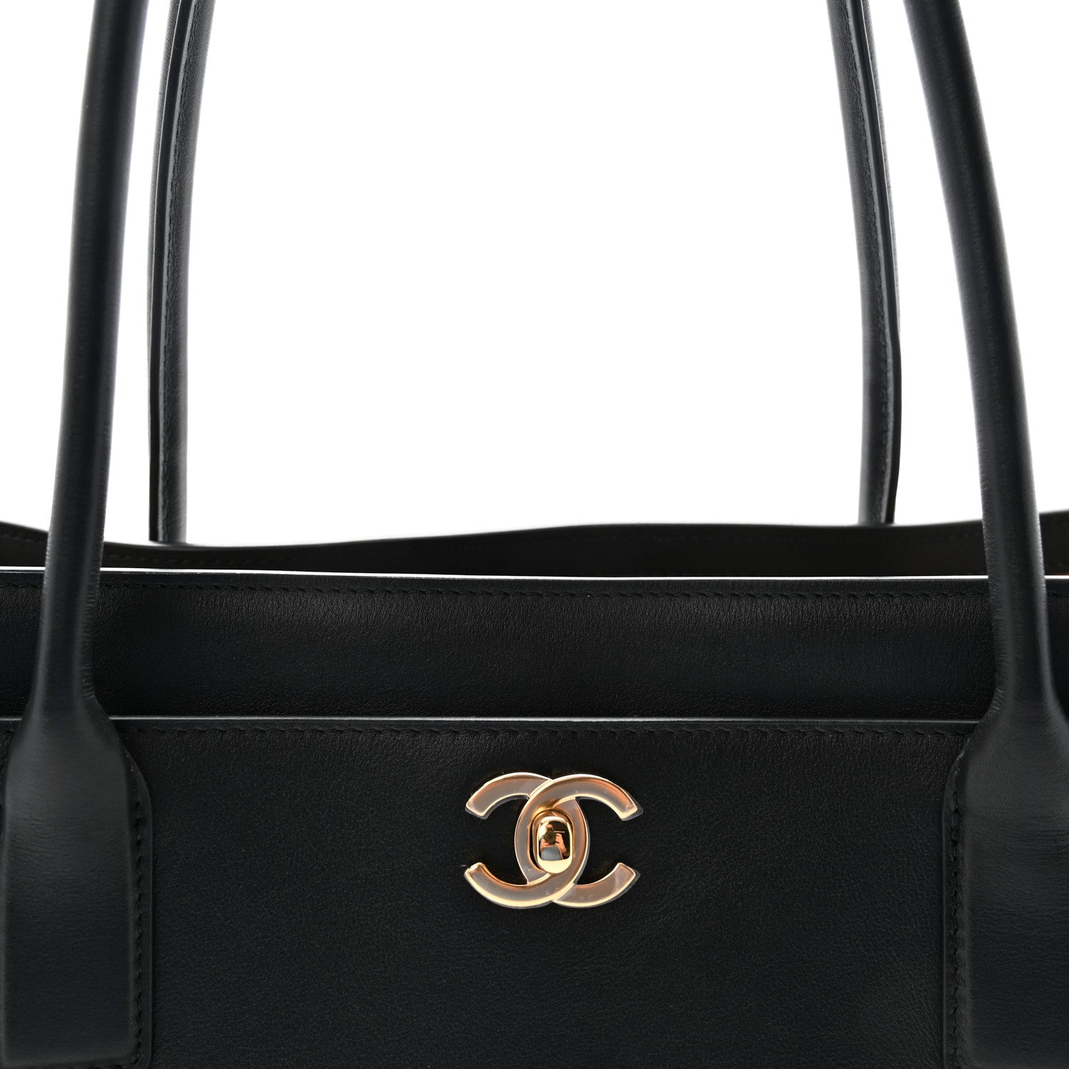 Calfskin Archetype Small Shopping Tote Black