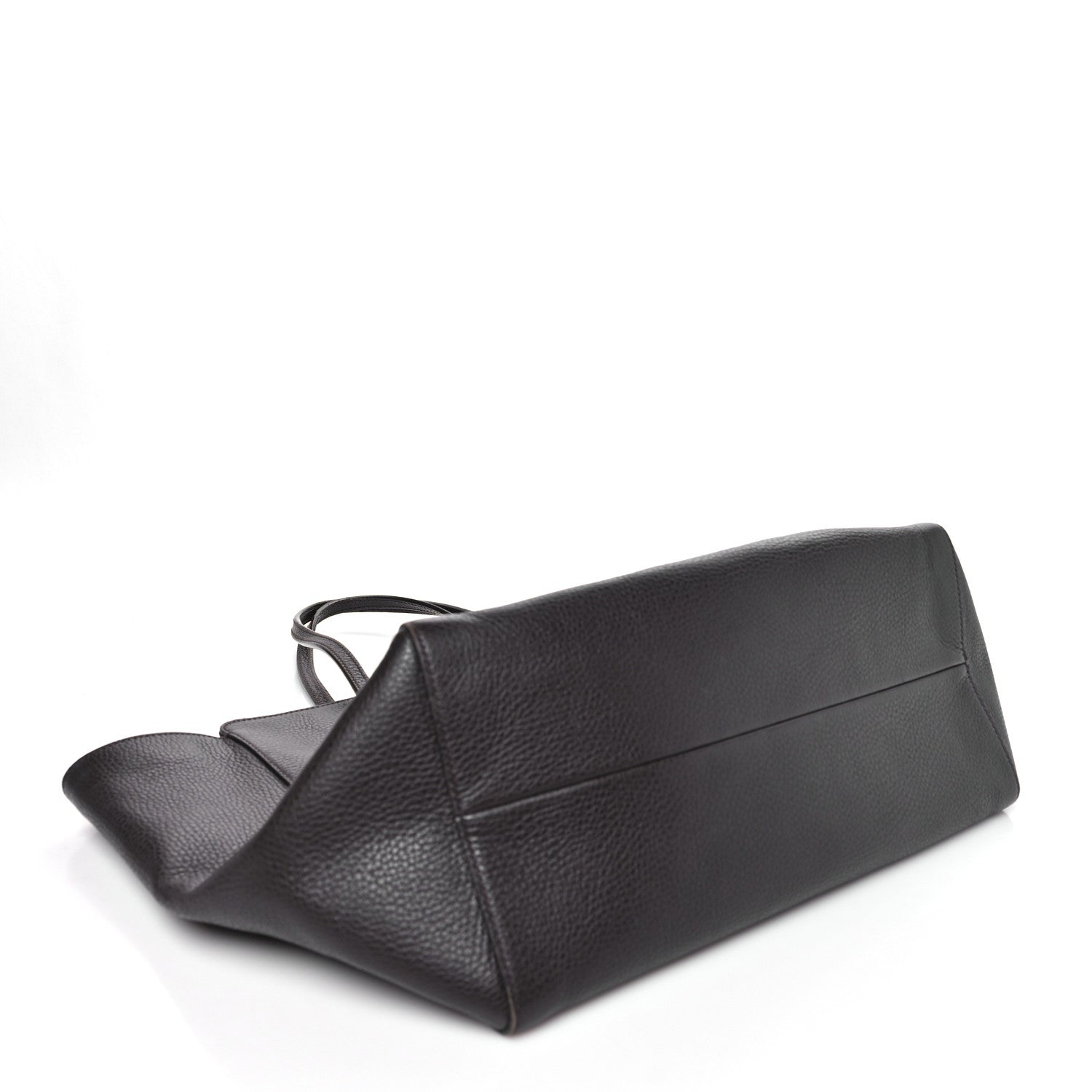 Dollar Calfskin Interlocking G Tote Dark Brown