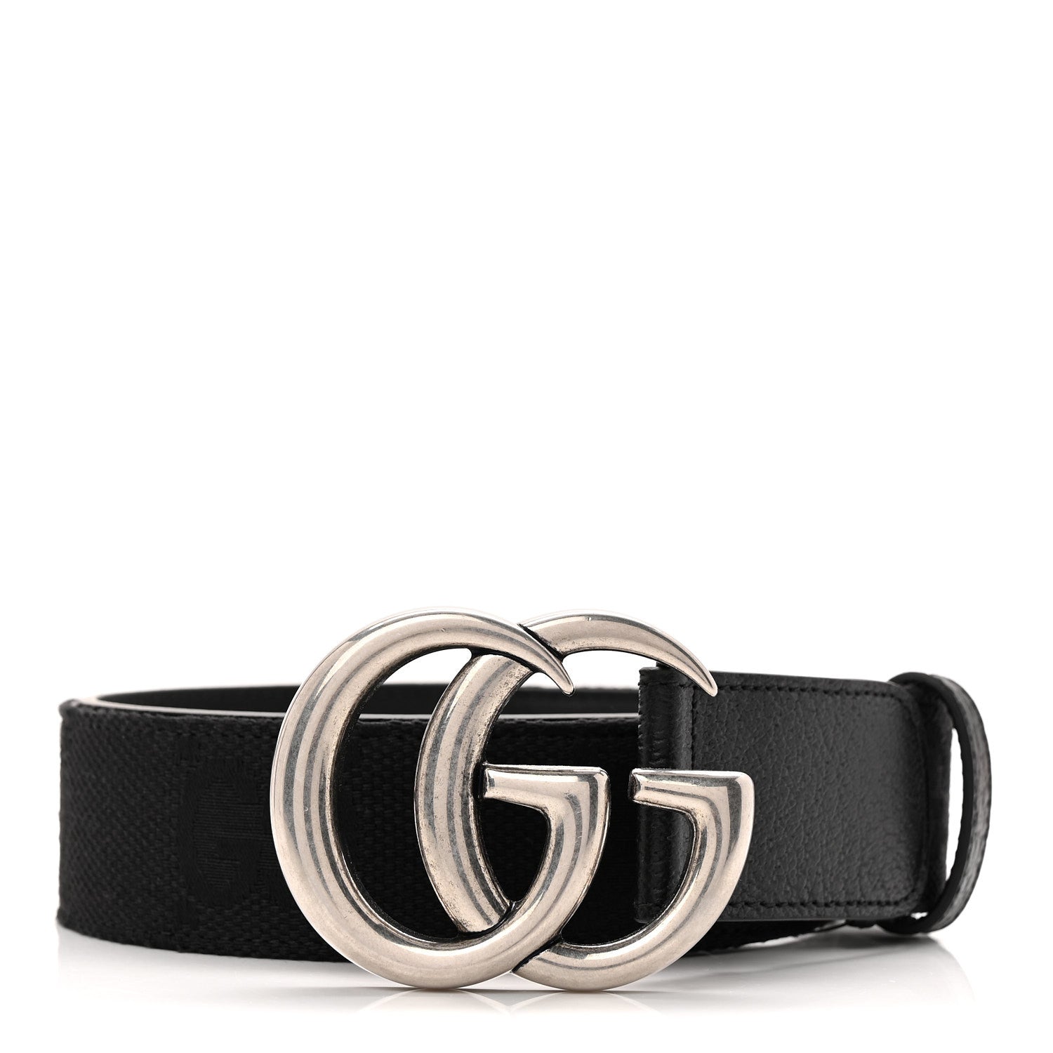 Monogram Macro GG Dollar Pigprint Double G 40mm Belt 80 32 Black