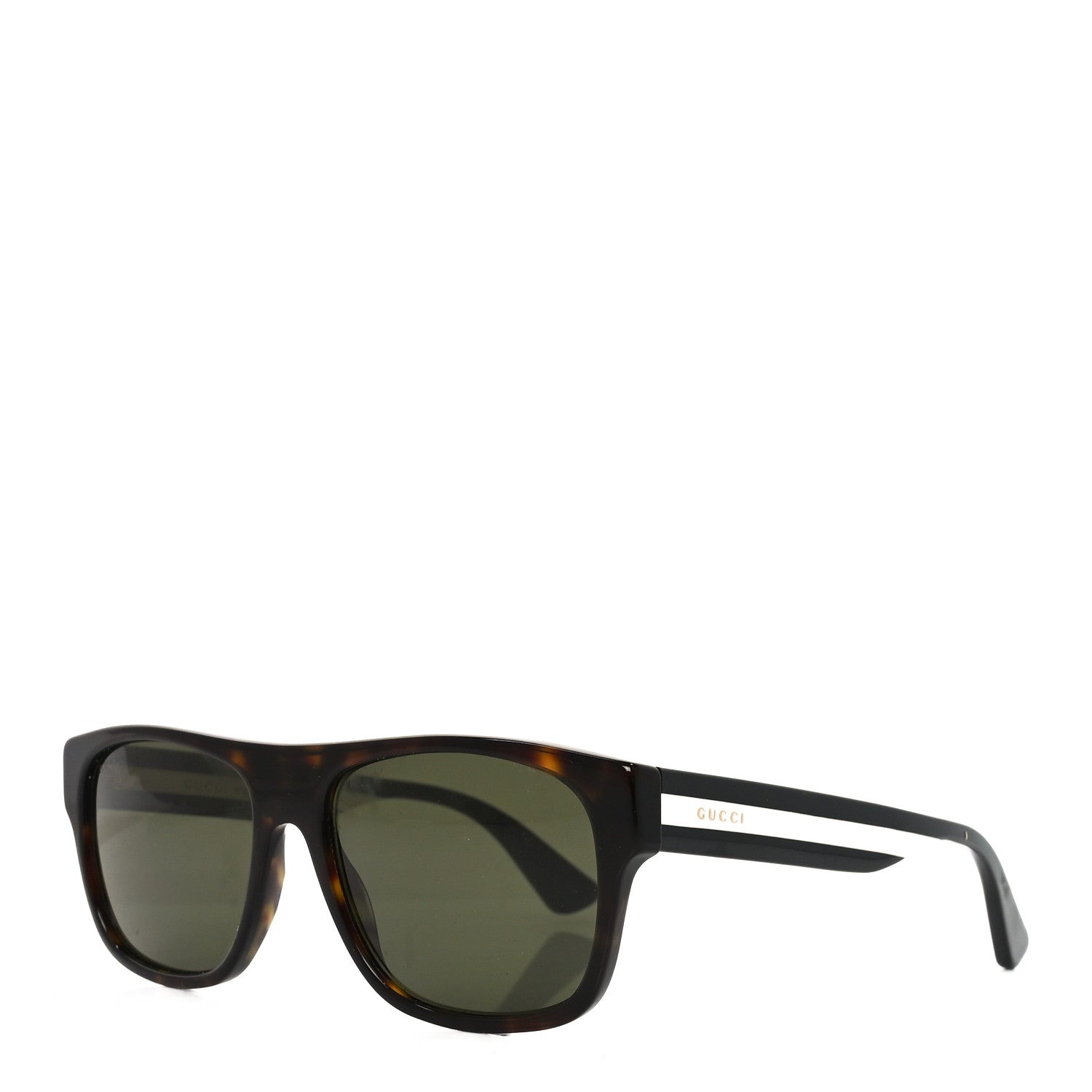 Acetate Square Frame Web Sunglasses GG0341S Tortoise