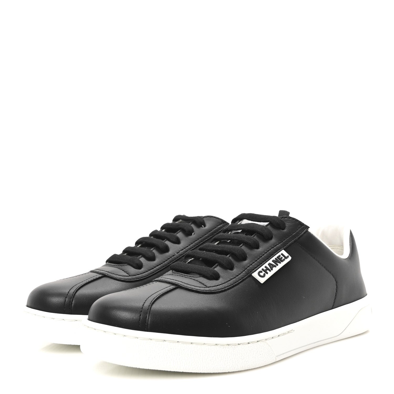 Calfskin CC Uniform Womens Sneakers 36.5 Black