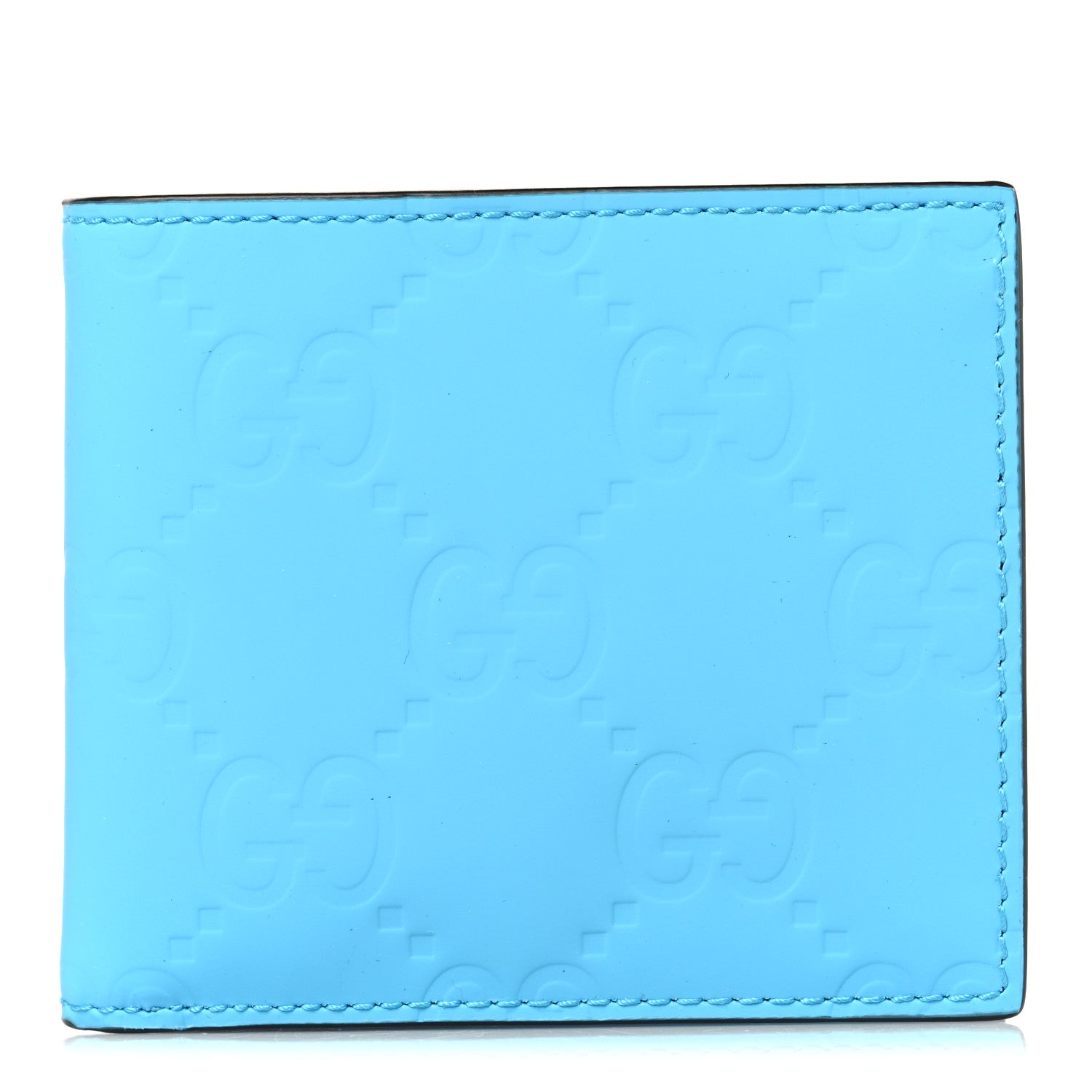 Rubber Effect GG Embossed Bi-Fold Wallet Bright Splash