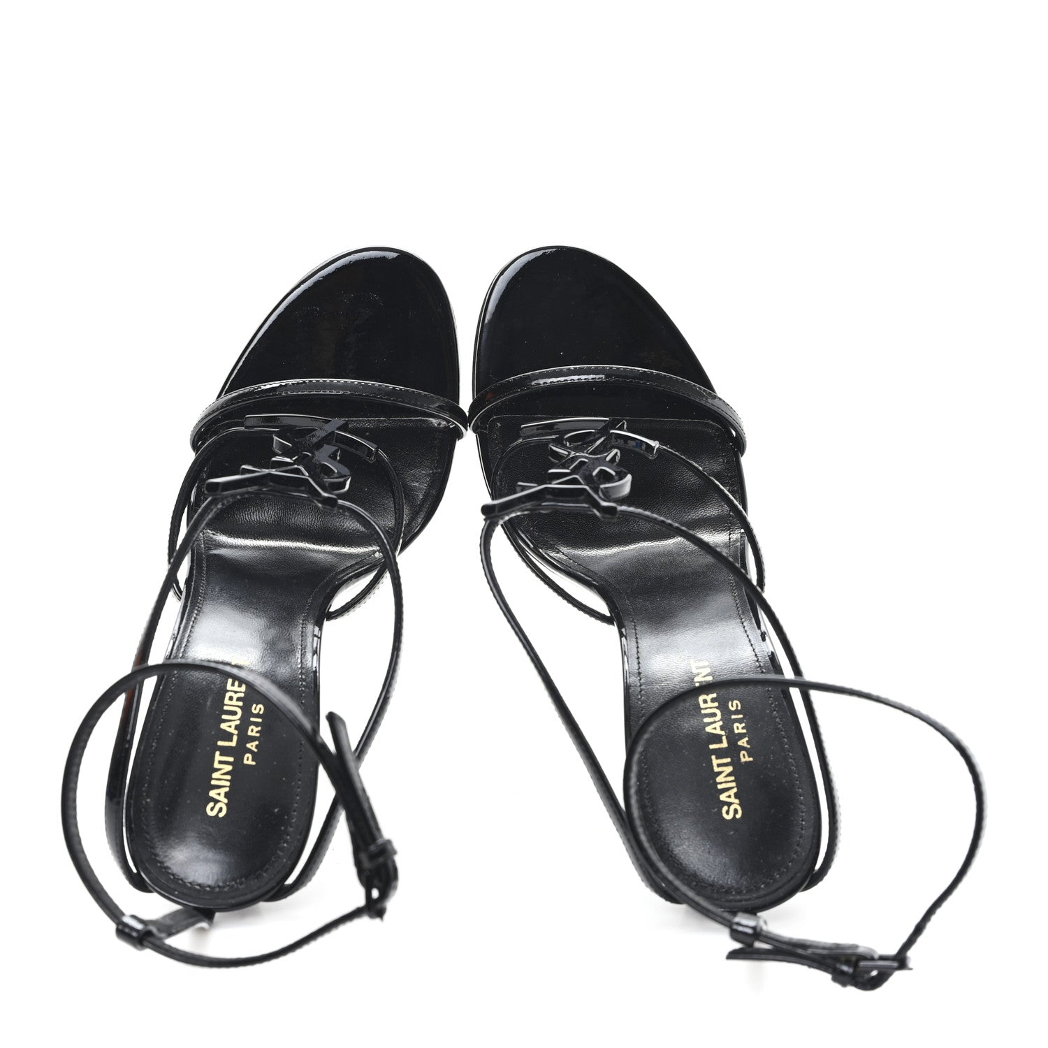 Patent Cassandra 100 Ankle Strap Sandals 39.5 Black