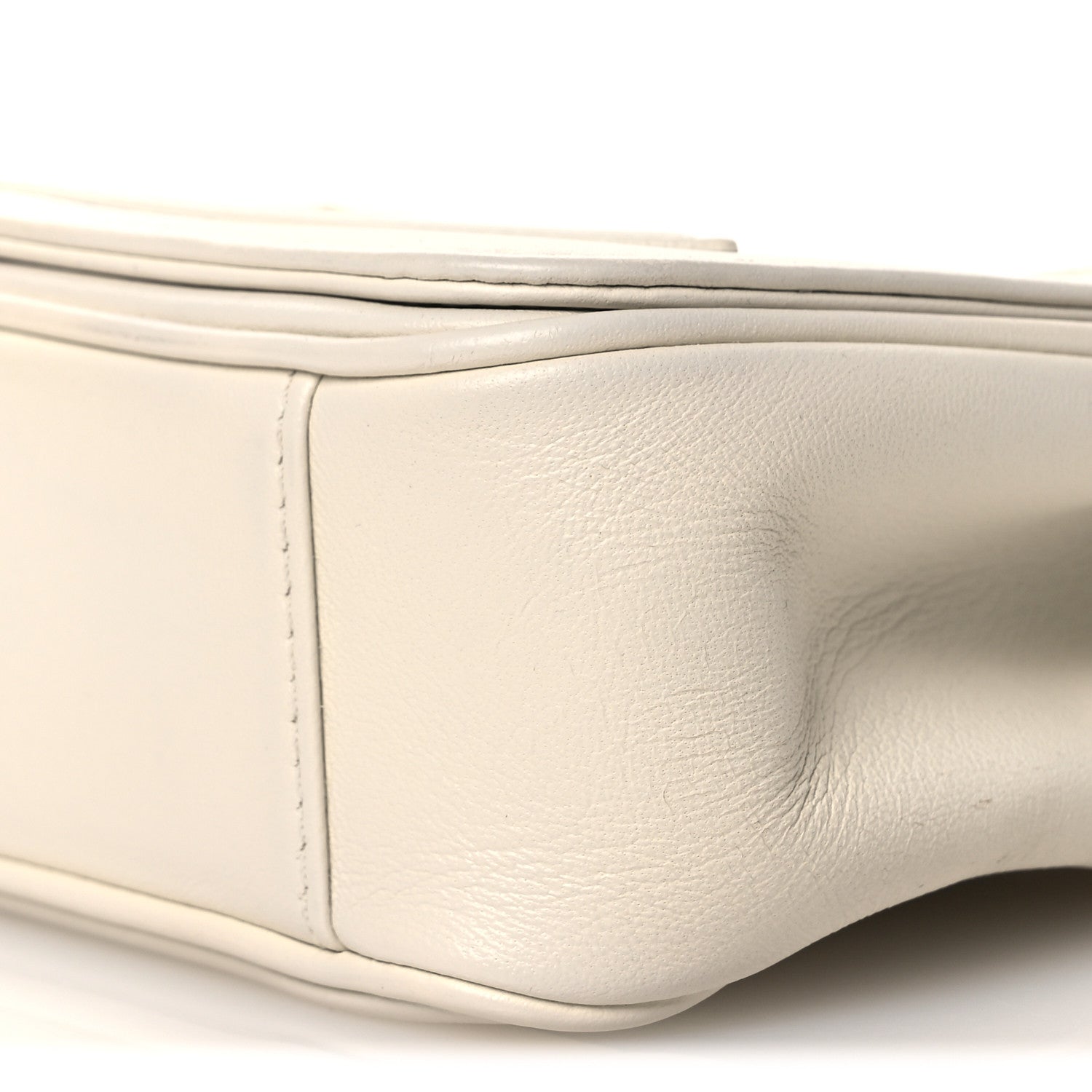 Lambskin CC Mania Flap Bag White