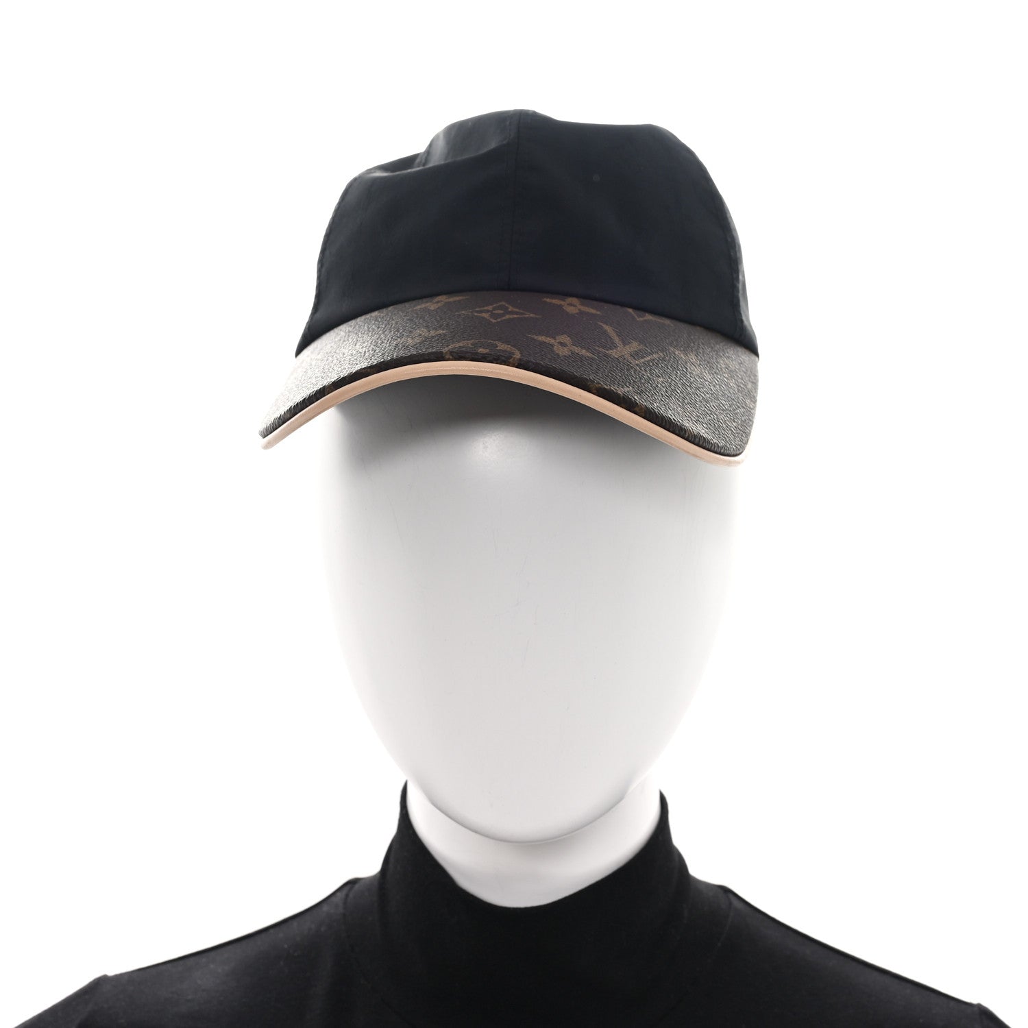 Polyester Silk Monogram LV Get Ready Cap M Black