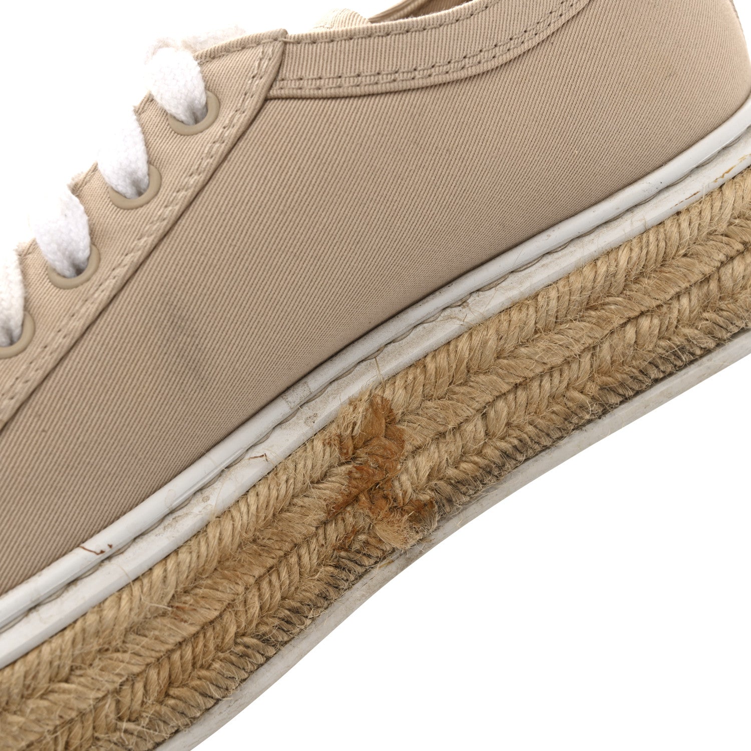 Canvas Gabardine Espadrille 45mm Platform Sneakers 37.5 Corda