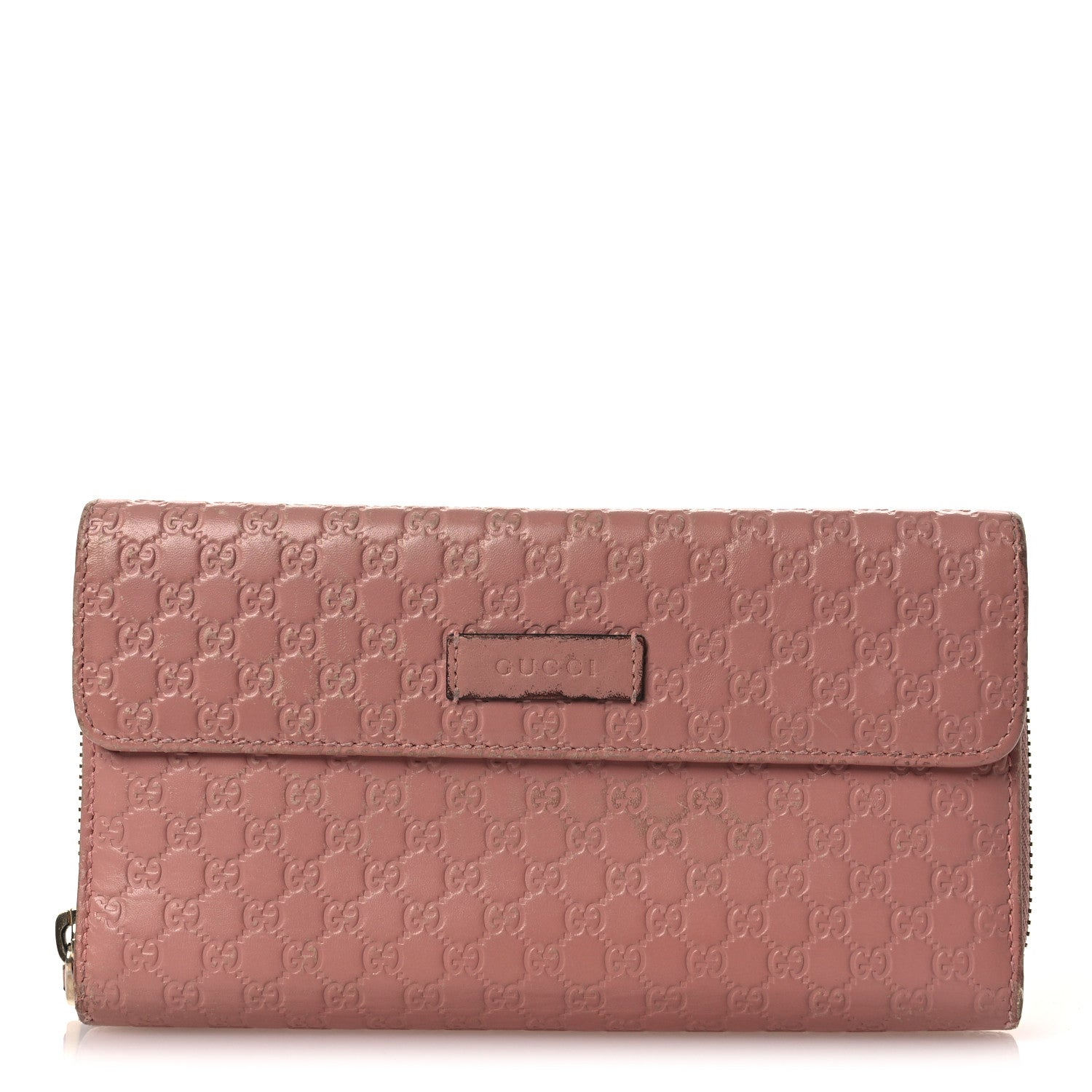 Soft Microguccissima Continental Zip Wallet Soft Pink