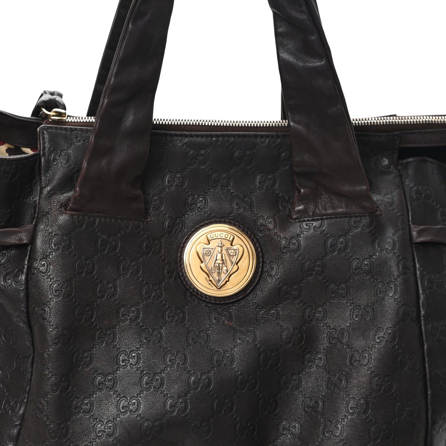 Guccissima Medium Hysteria Tote Brown