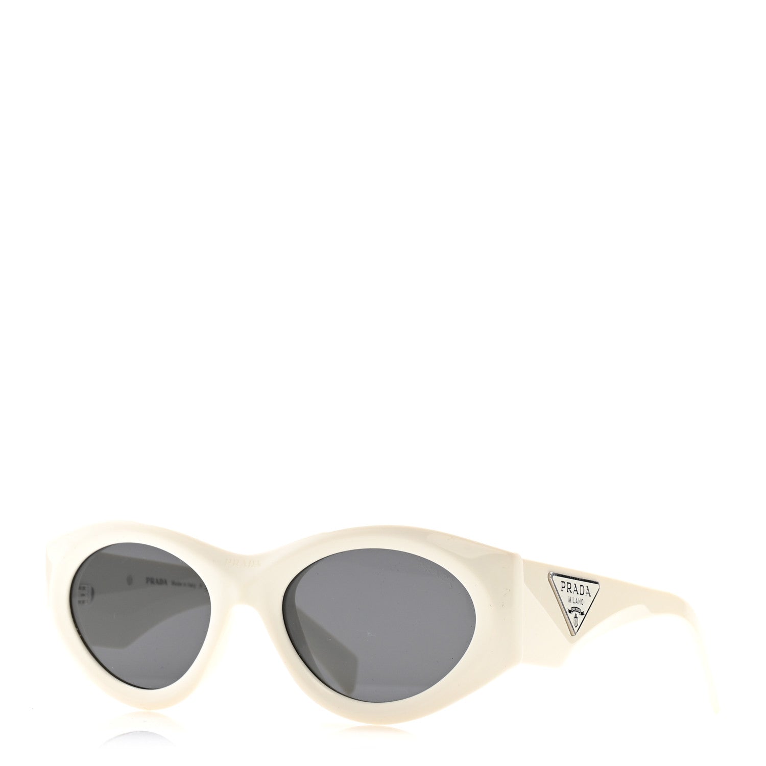 Acetate Oval Symbole Sunglasses SPR 20Z White