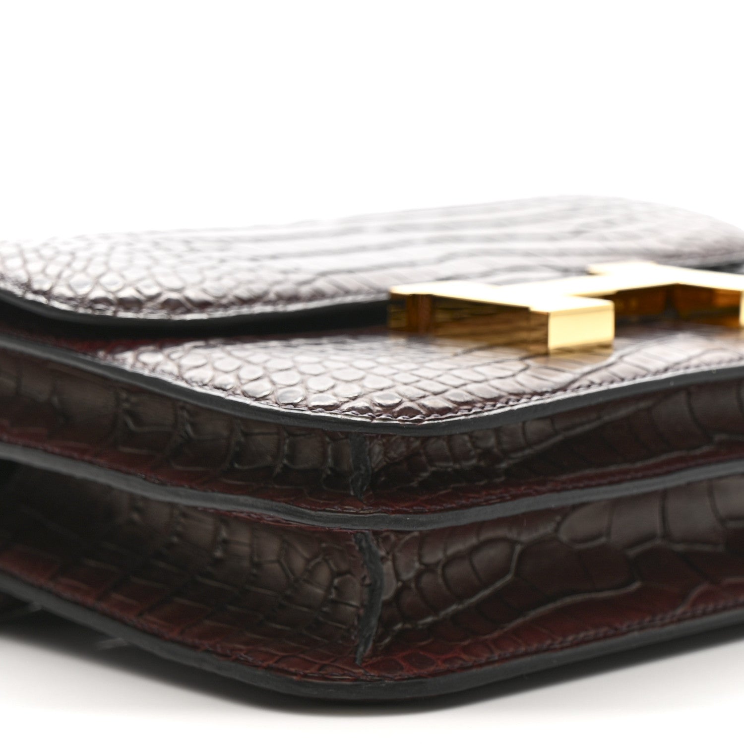 Matte Alligator Constance 18 Rouge Sellier