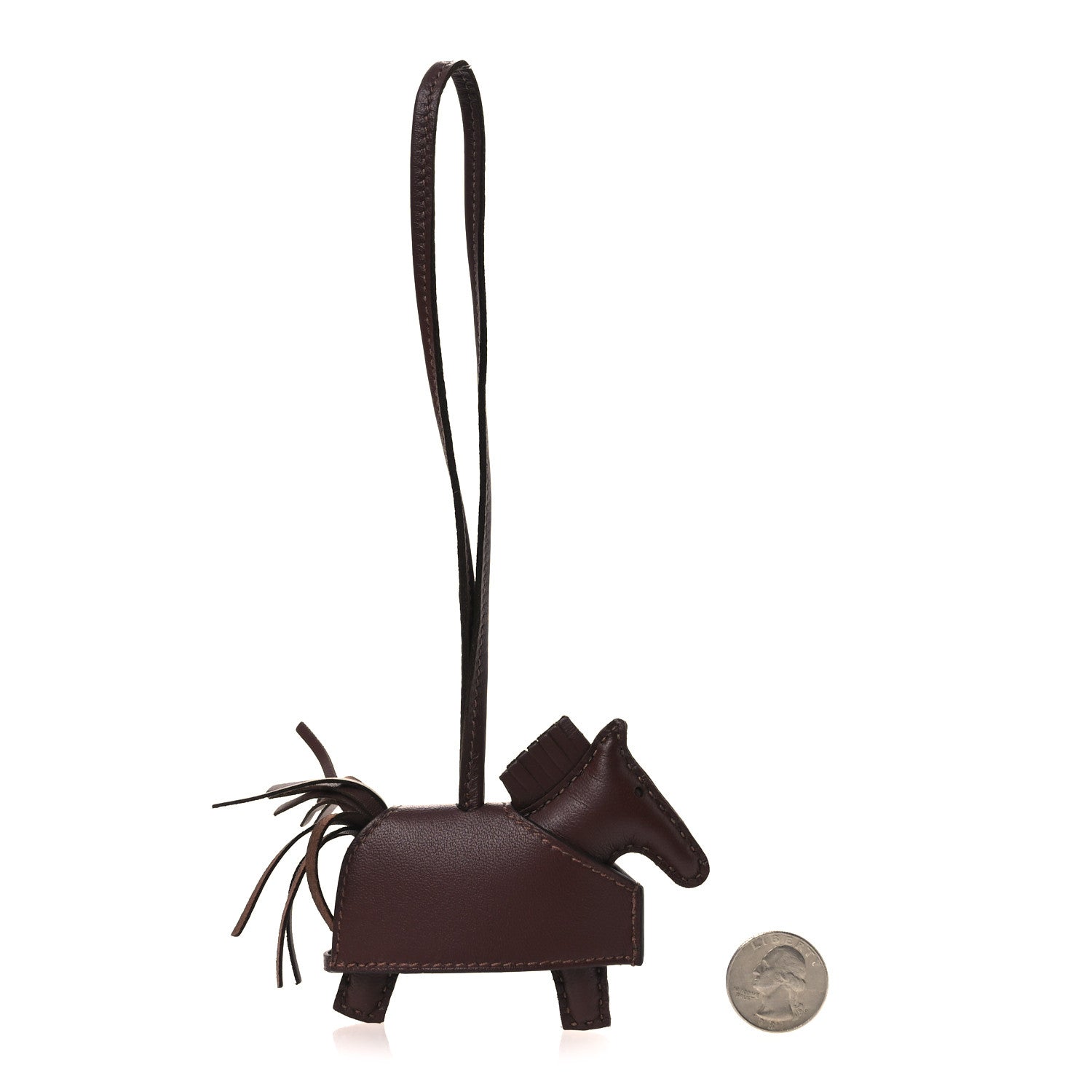 Milo Lambskin Studded Grigri Rodeo Robeo Rock Horse Bag Charm PM Terre