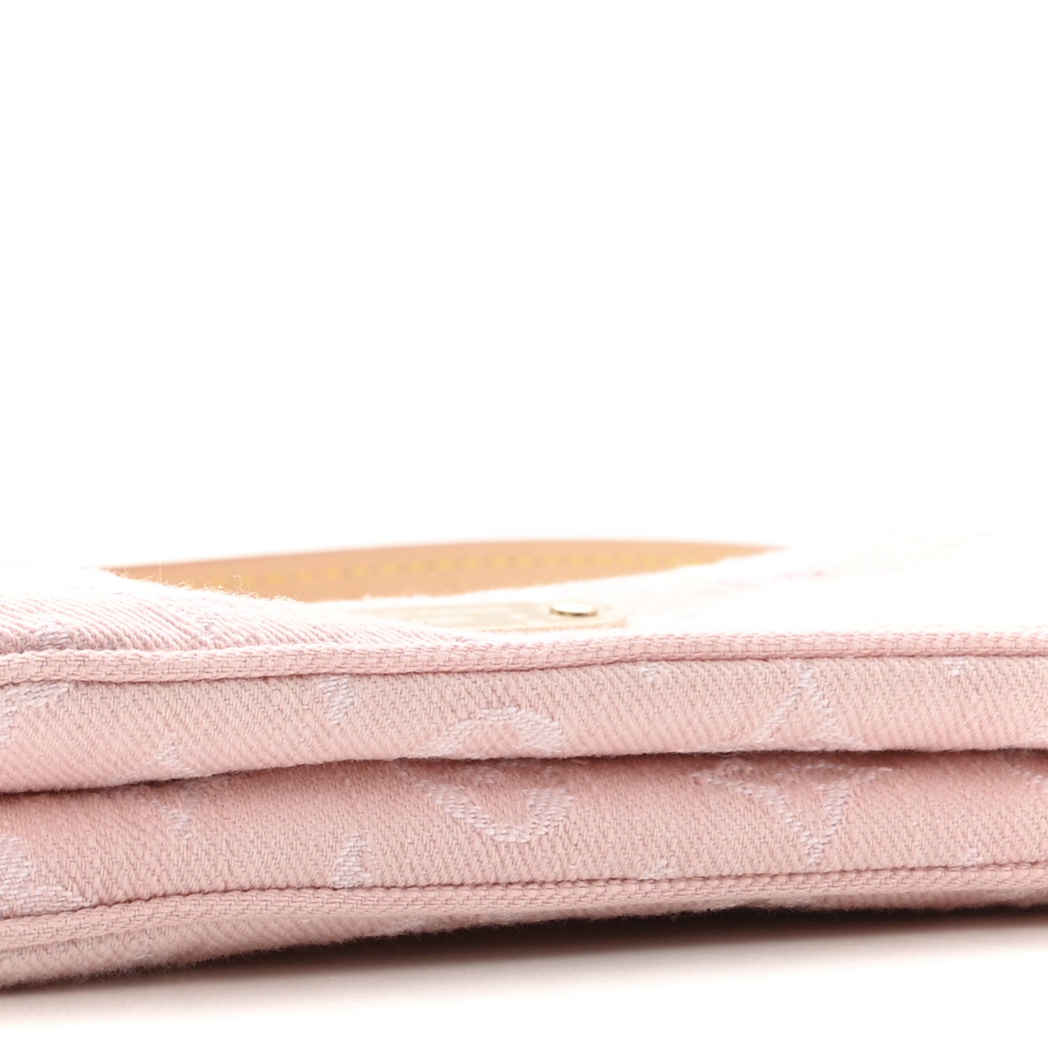 Monogram Denim Liv Pochette Washed Pink