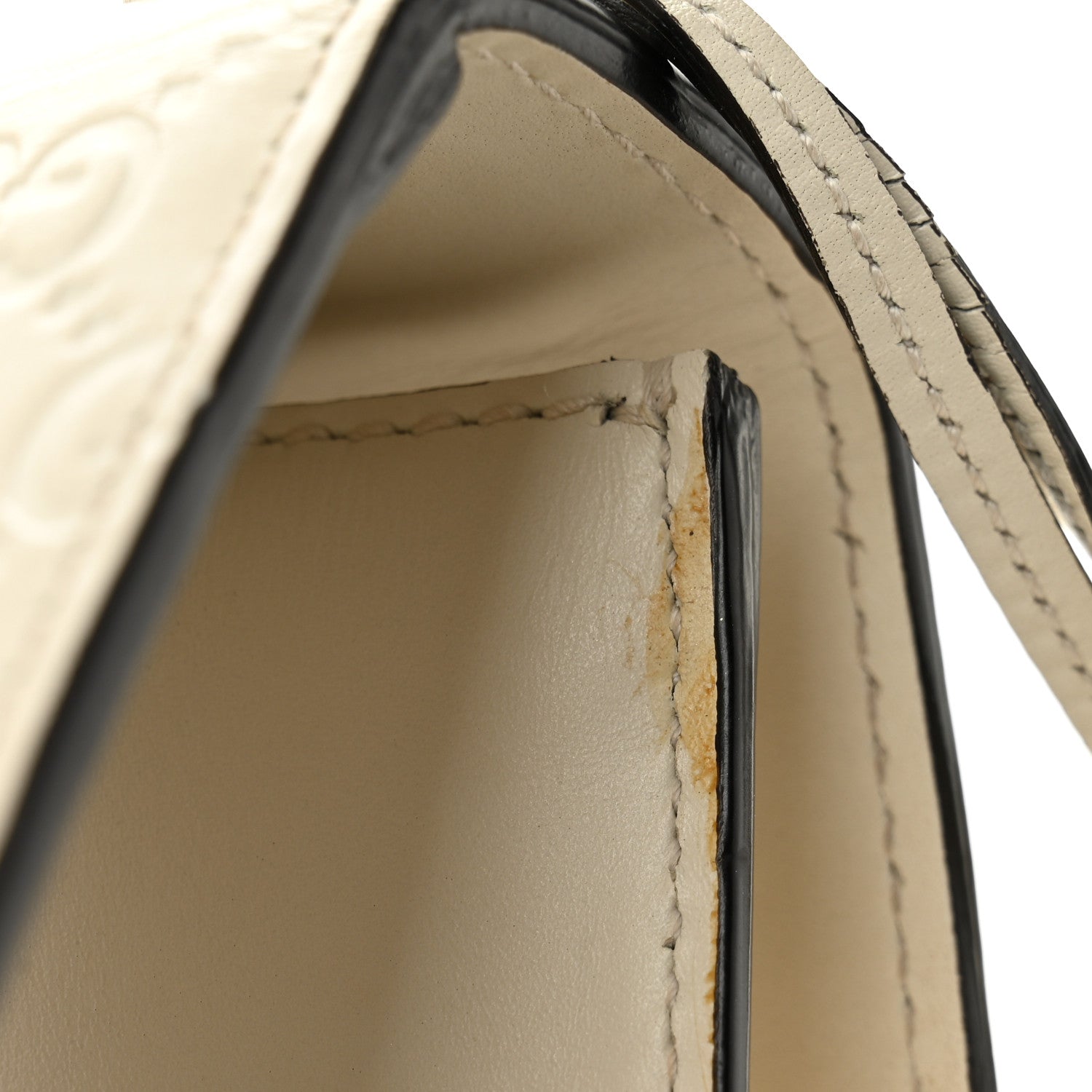 Guccissima Small Padlock Shoulder Bag White