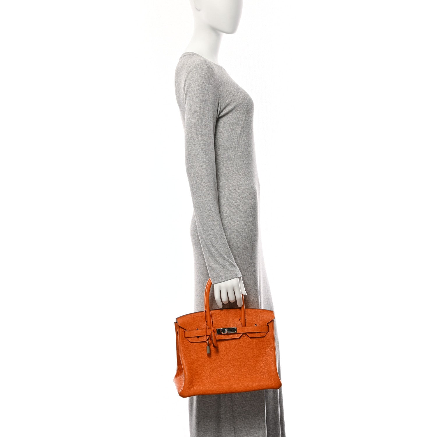 Taurillon Clemence Birkin 30 Orange