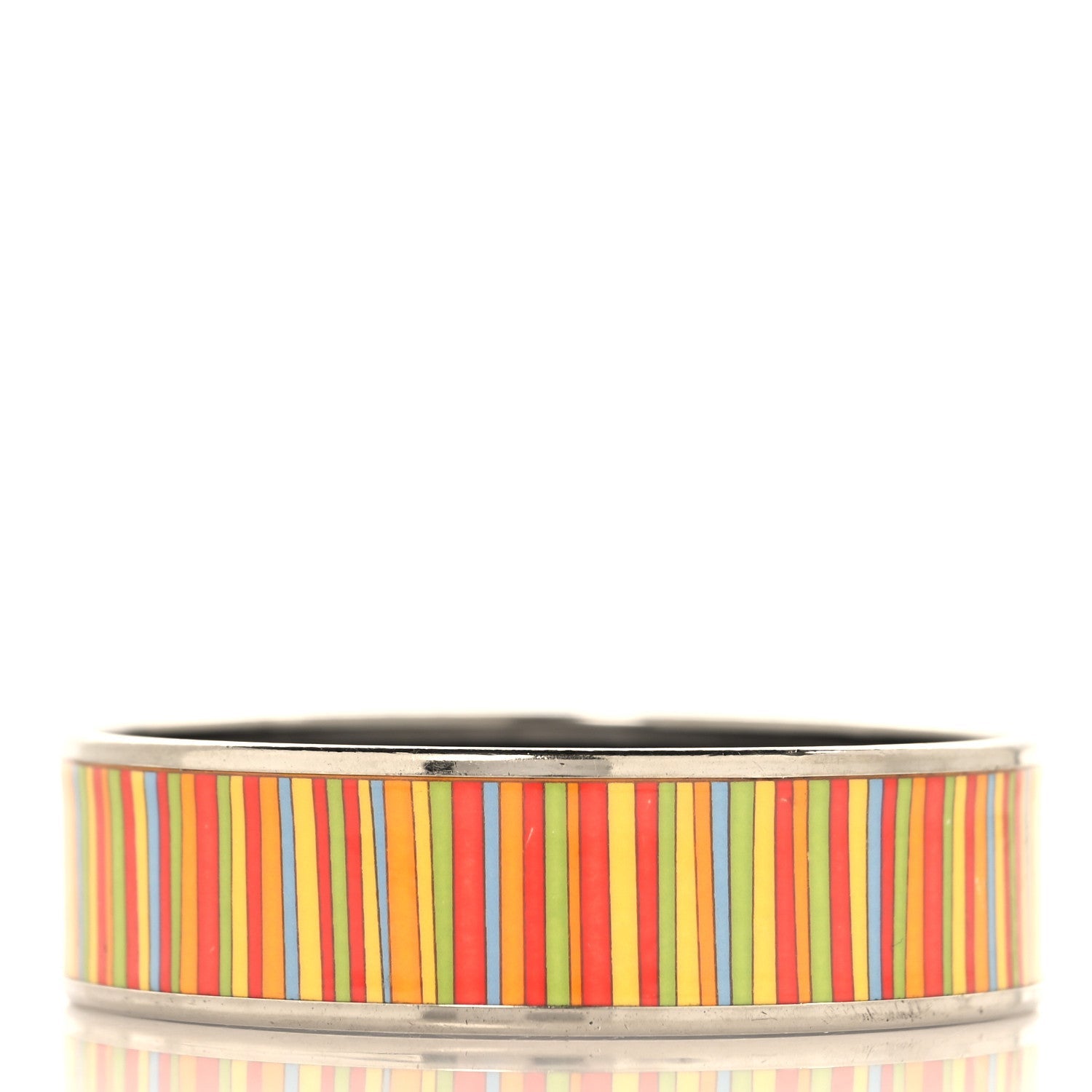 Enamel Printed Stripes Wide Bracelet 65