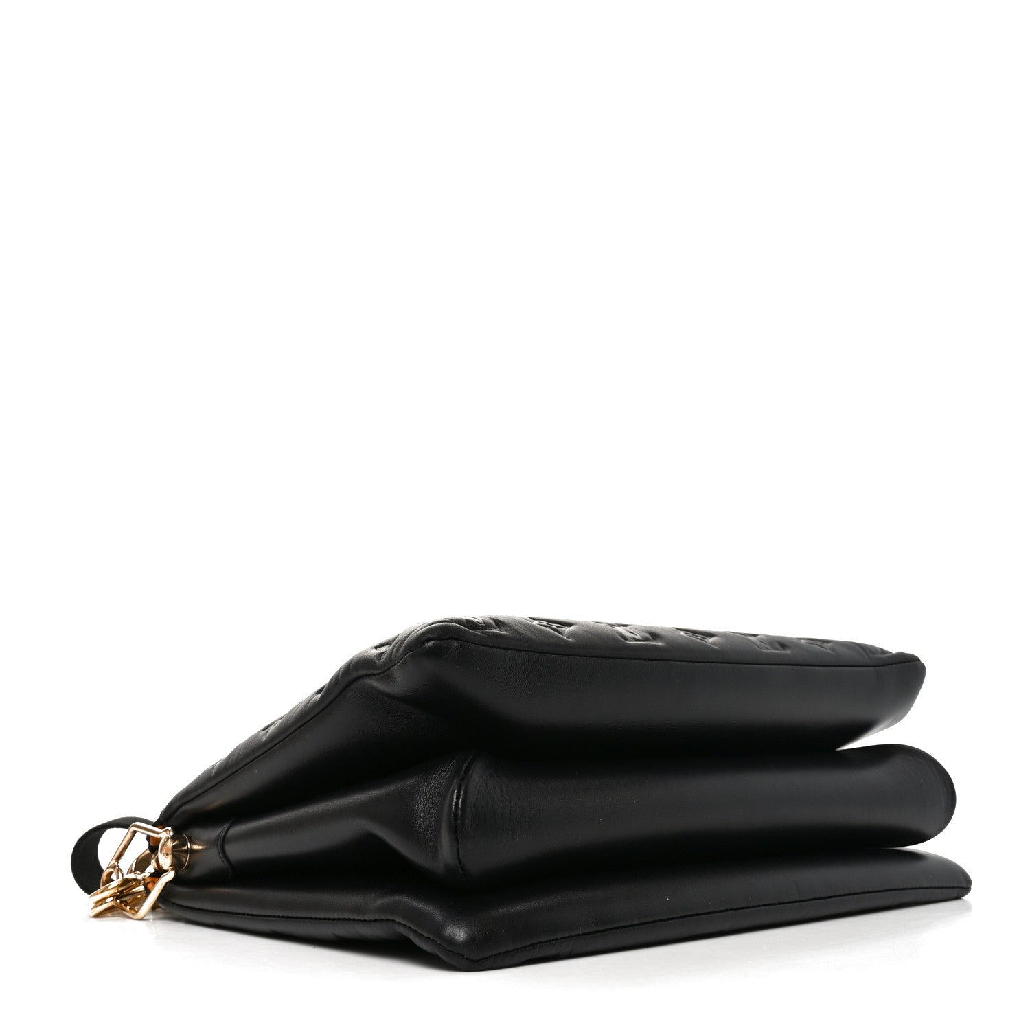 Lambskin Embossed Monogram Coussin MM Black