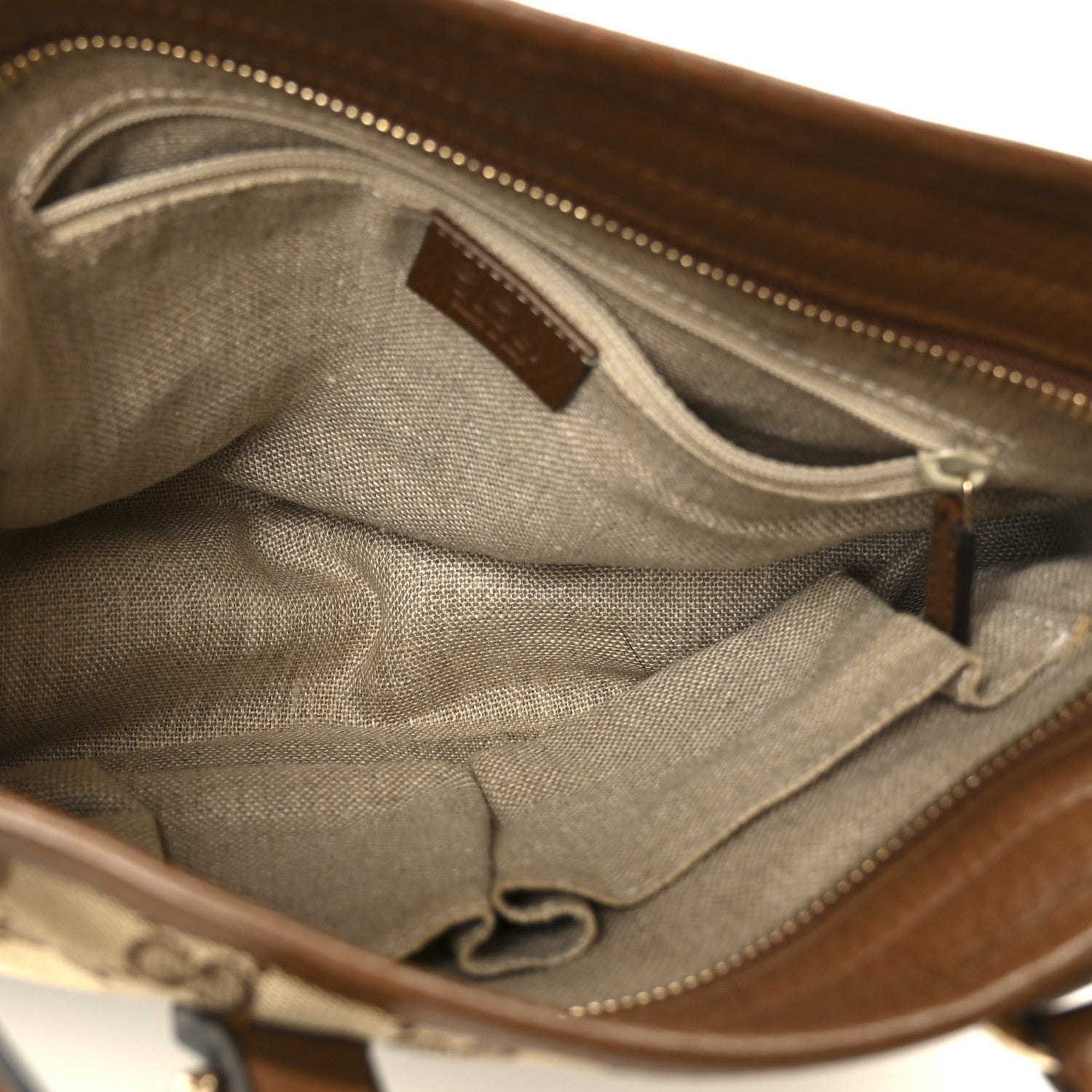 Monogram Small Bree Tote Beige Tabacco