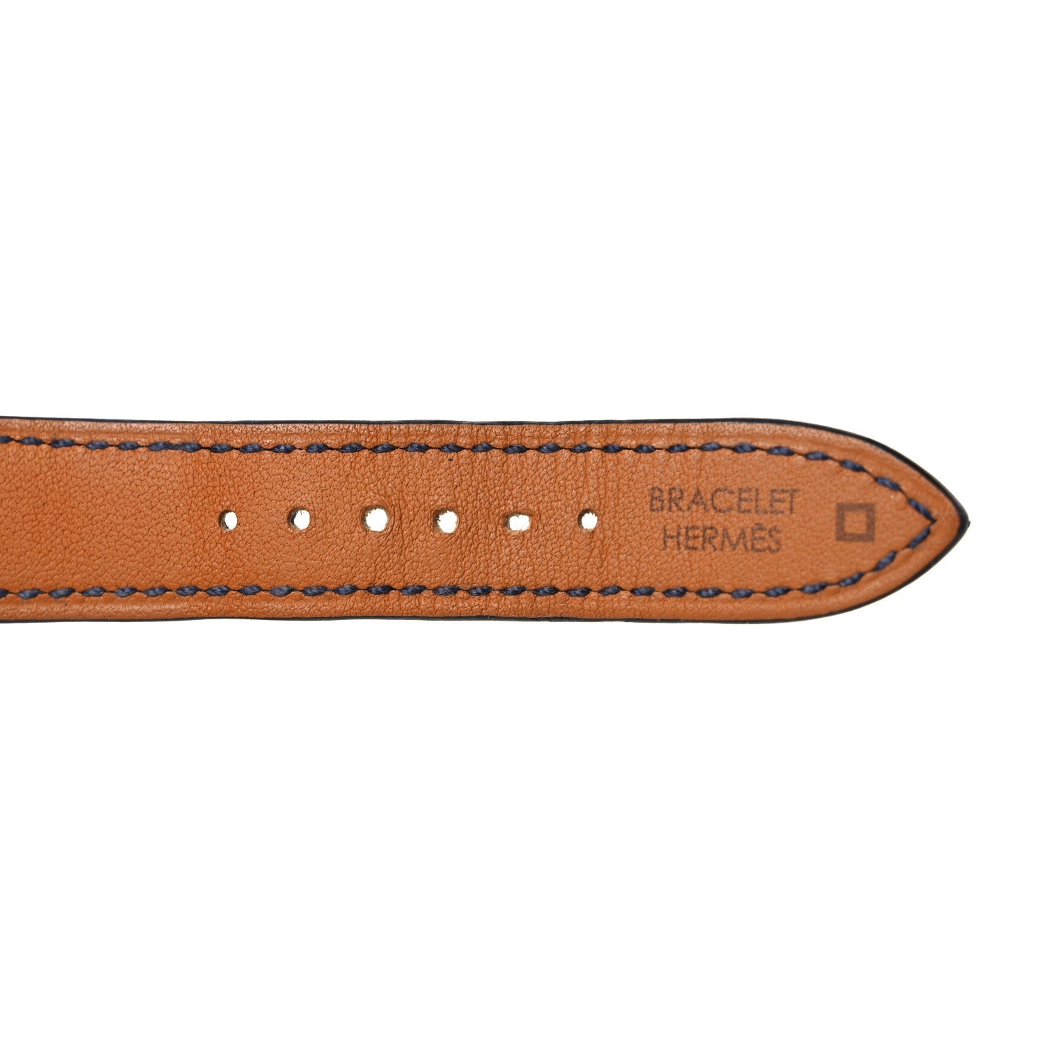 Matte Alligator 25mm Heure H Hour Watch Strap Bleu Marine