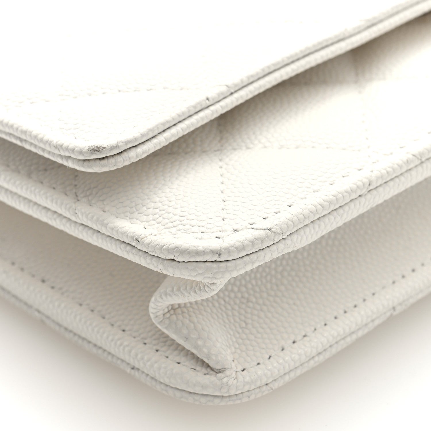 Caviar Quilted Chanel 19 Wallet on Chain WOC White Pink