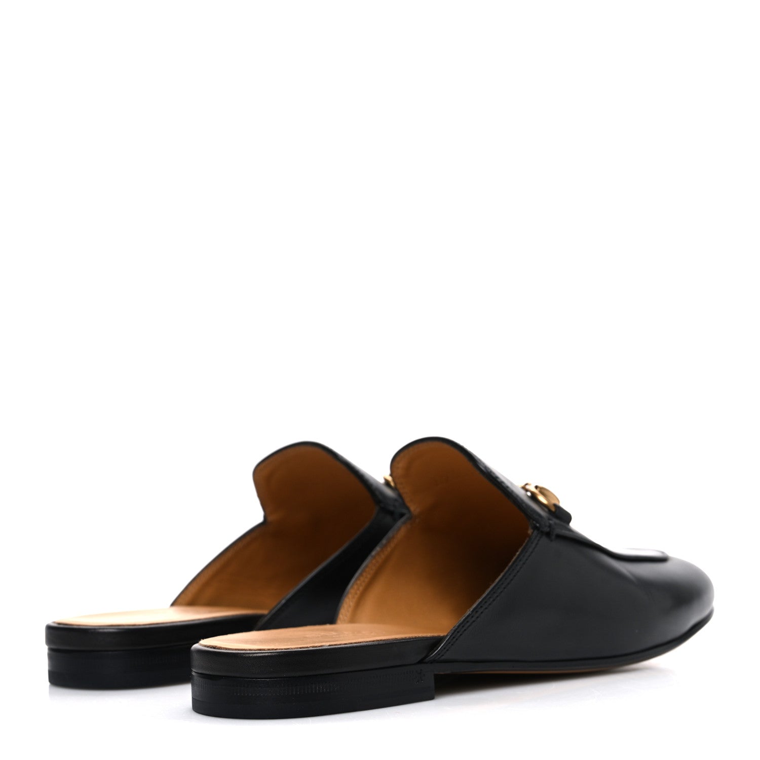 Calfskin Womens Princetown Slippers 36.5 Black