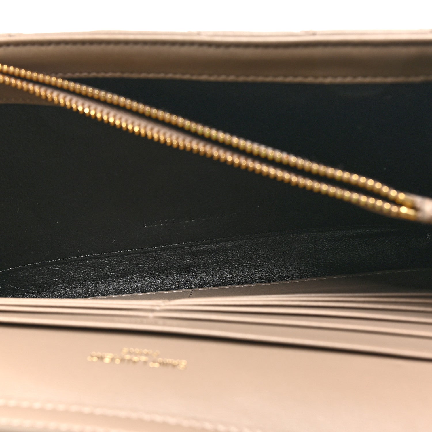 Lambskin Matelasse Chevron Monogram Chain Wallet Dusty Grey