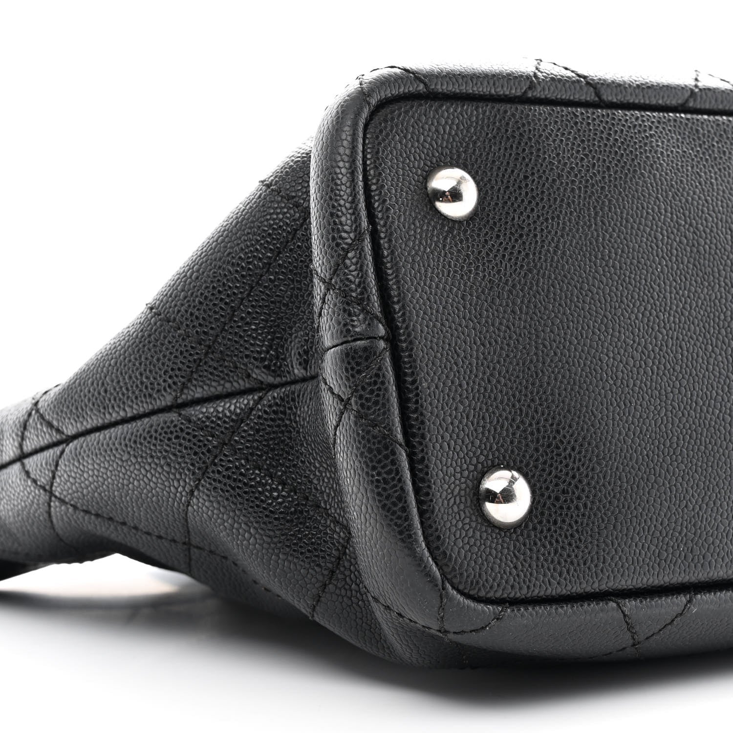 Grained Calfskin Shopping Fever Tote Black
