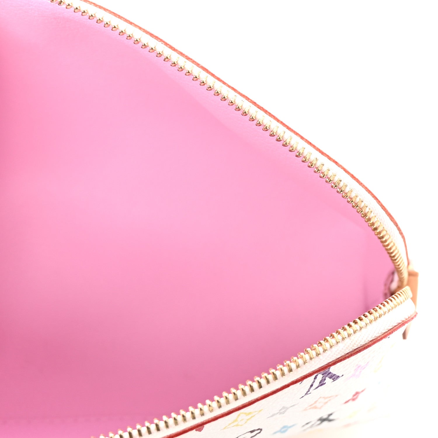 Monogram Multicolor Cosmetic Pouch White Litchi