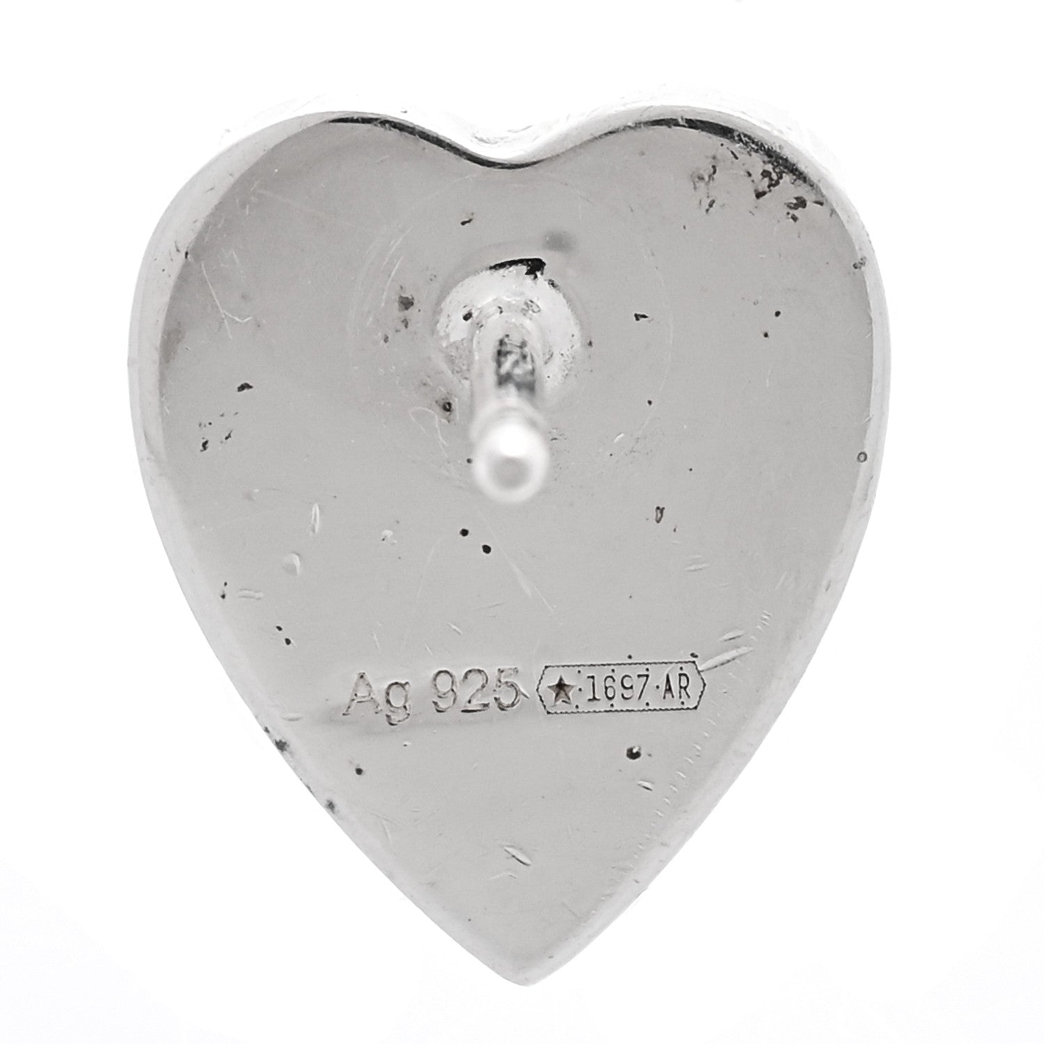 Sterling Silver Trademark Heart Stud Earrings